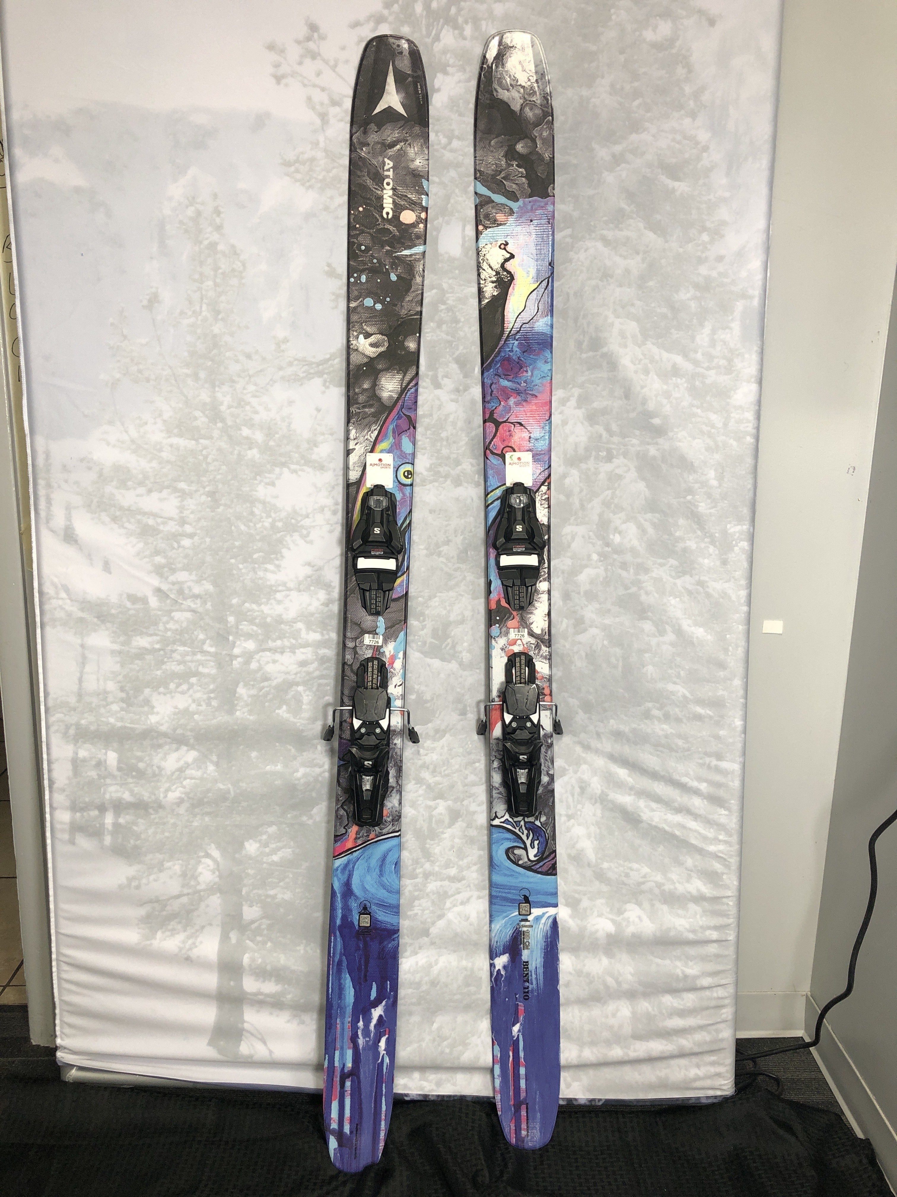 Lightly Used 2025 Atomic Bent Chetler 110 Skis - 188cm w/ Salomon Strive 13 GW Binding