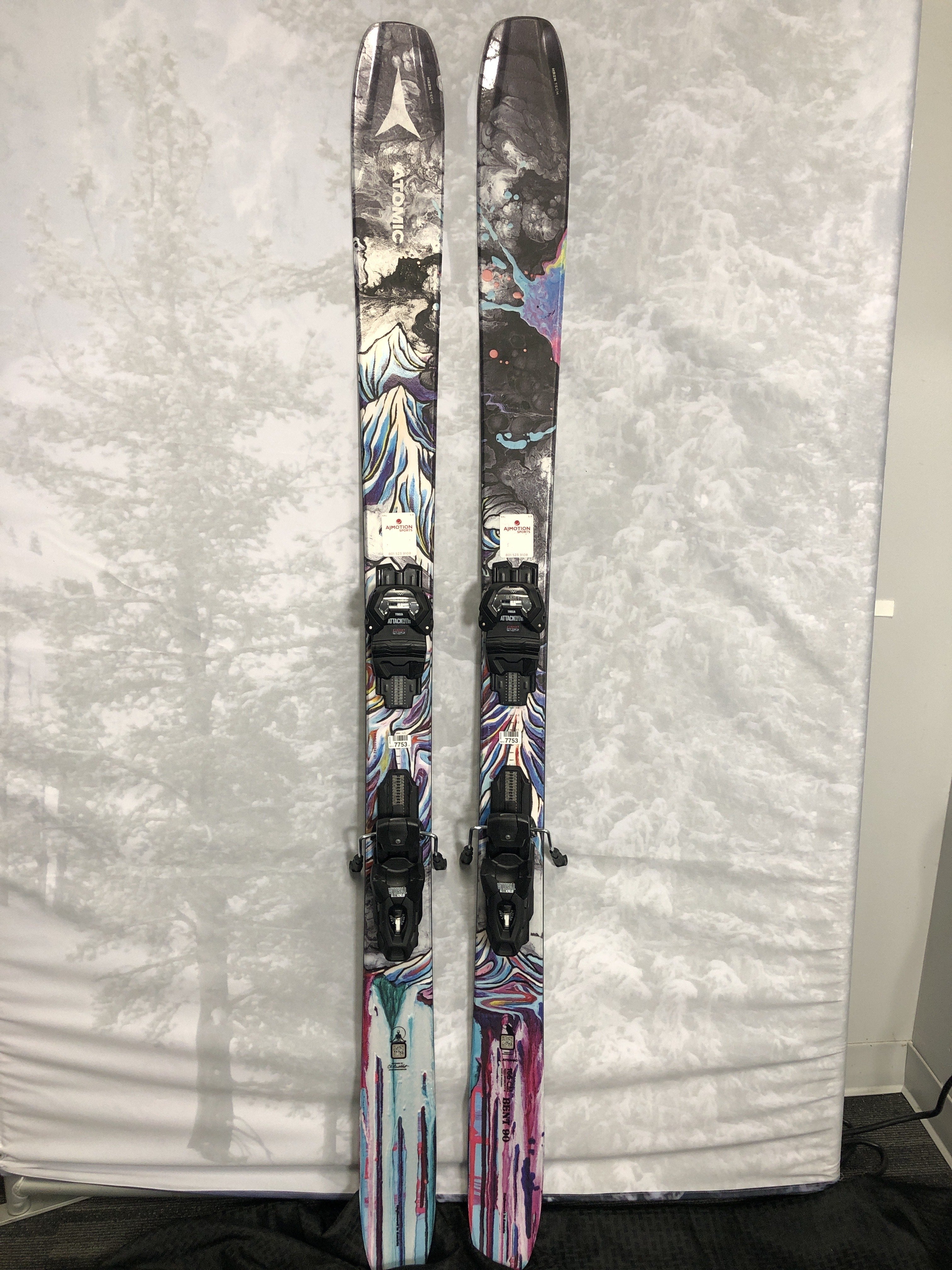 Lightly Used 2025 Atomic Bent Chetler90 Skis - 166cm w/ Tyrolia Attack LYT 11 GW binding.