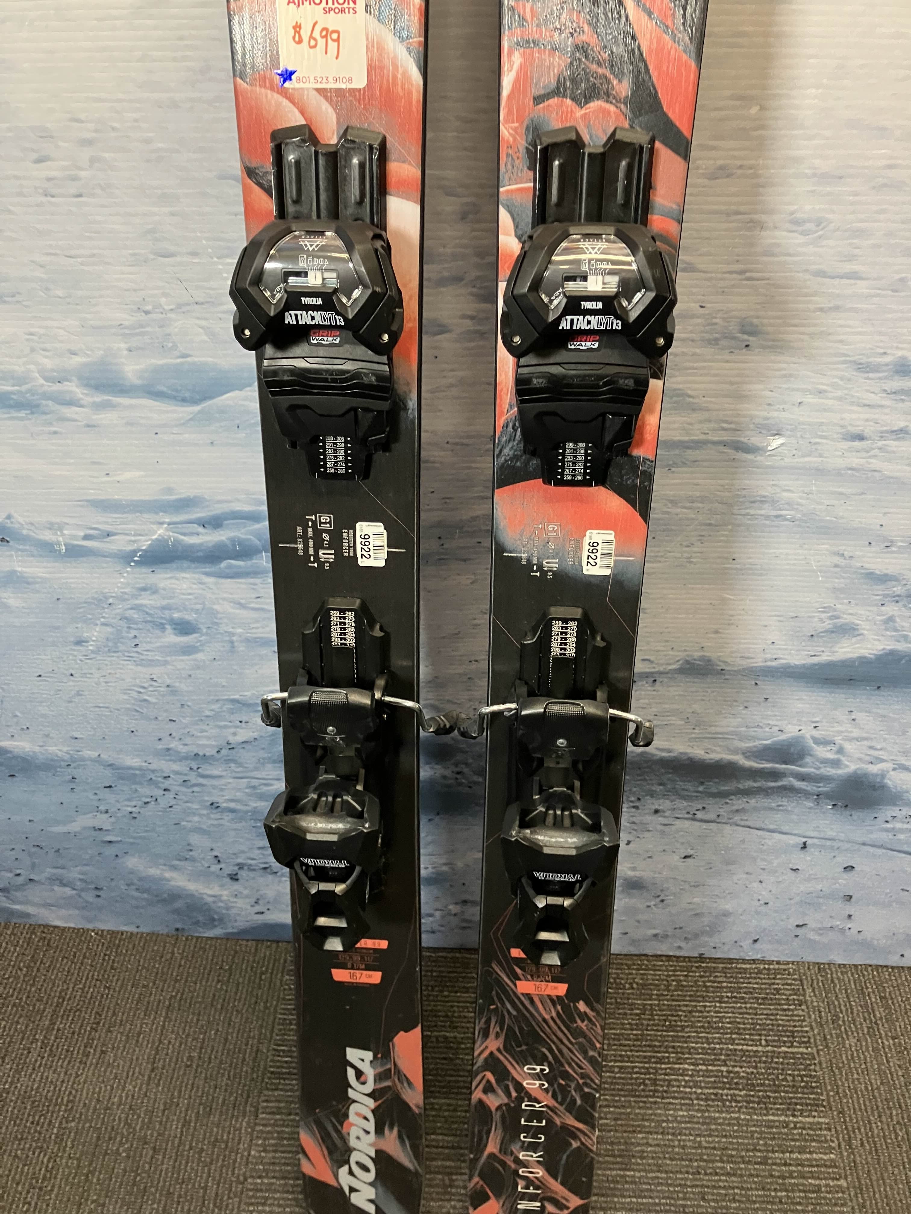 Used Nordica Enforcer 99 167cm w/ Tyrolia Attack 13 Bindings