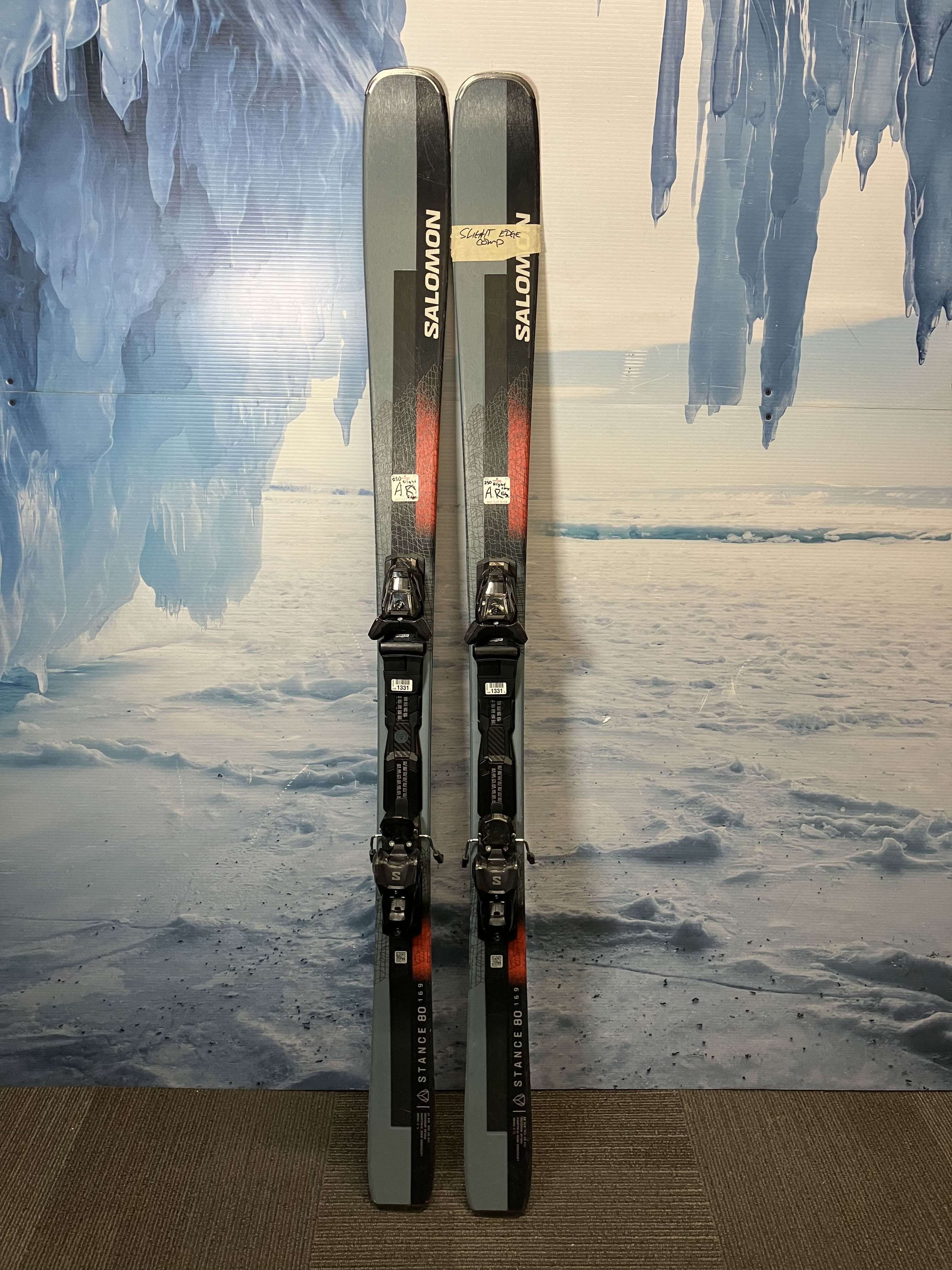 Used Salomon Stance 80 169cm Skis w/ Salomon Bindings