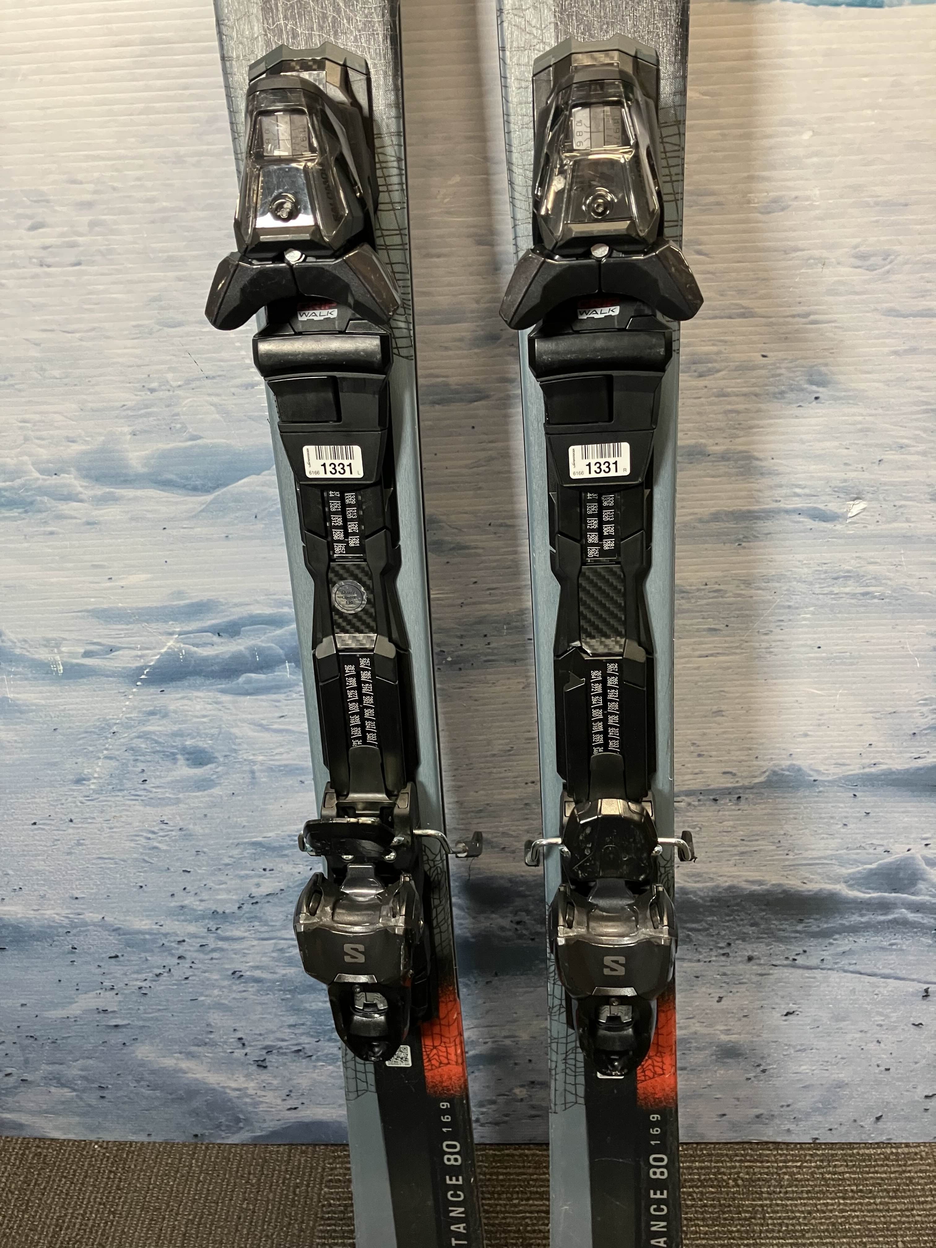 Used Salomon Stance 80 169cm Skis w/ Salomon Bindings