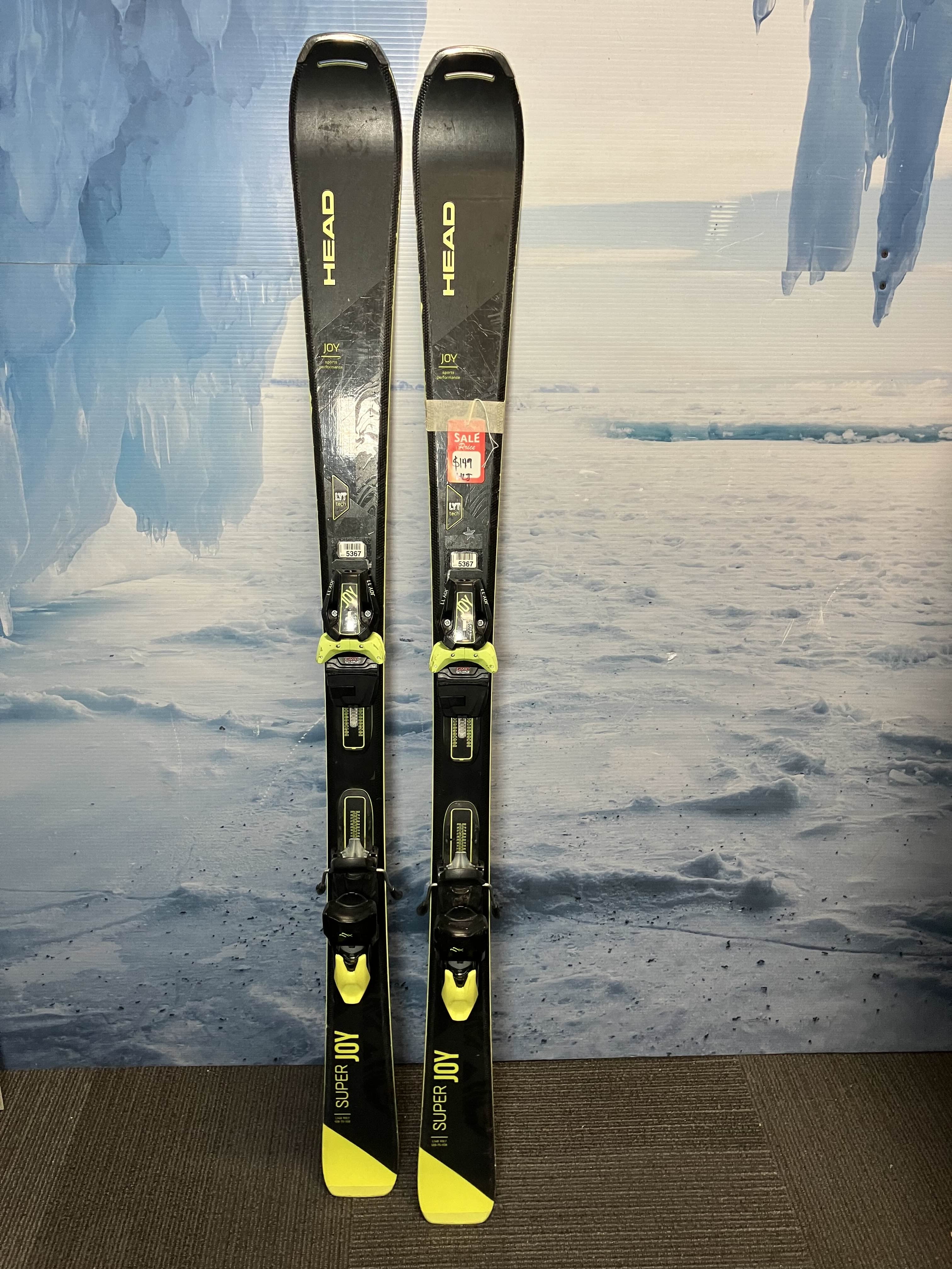 Used Head Super Joy 148cm Skis w/ Head Joy 11 Bindings