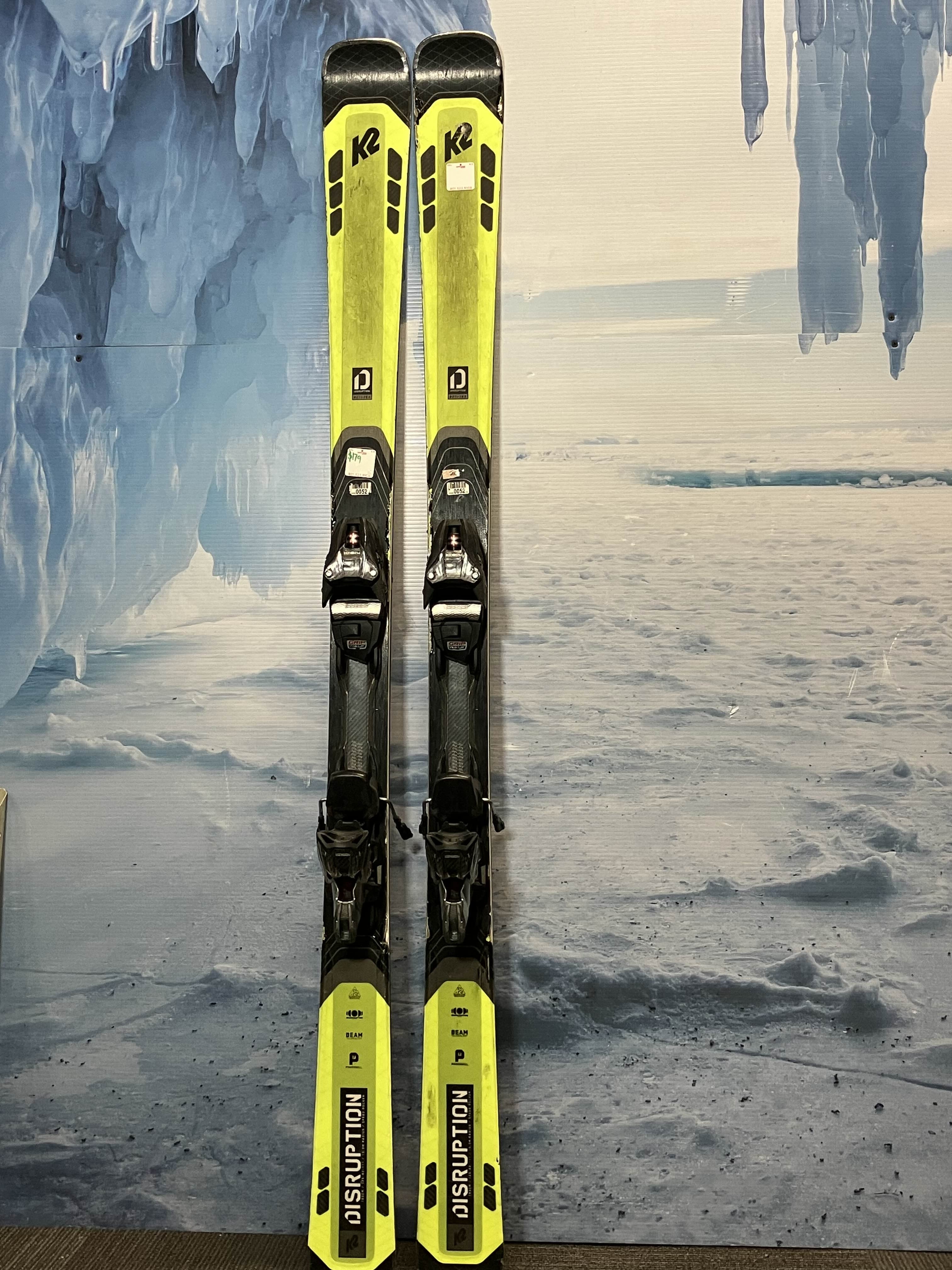 Used K2 Disruption 163cm Skis w/ Marker Bindings