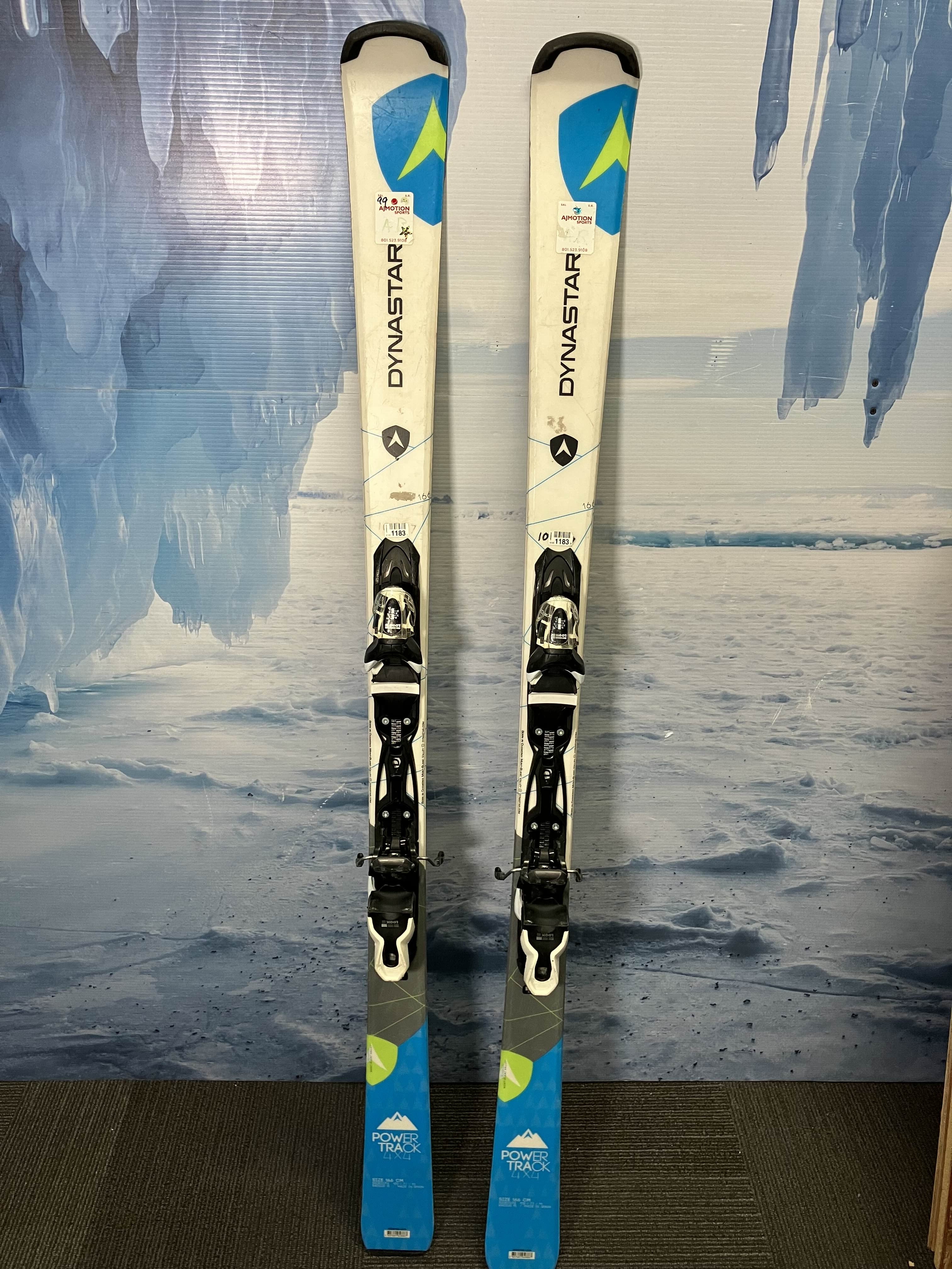 Used Dynastar Power Track 4x4 166cm Skis w/ Look Xpress 10 Demo Binding