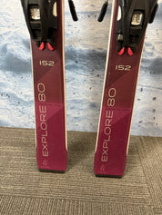 Used Elan Explore 80 W 152Cm Skis w/ Tyrolia EL 9.0 GW