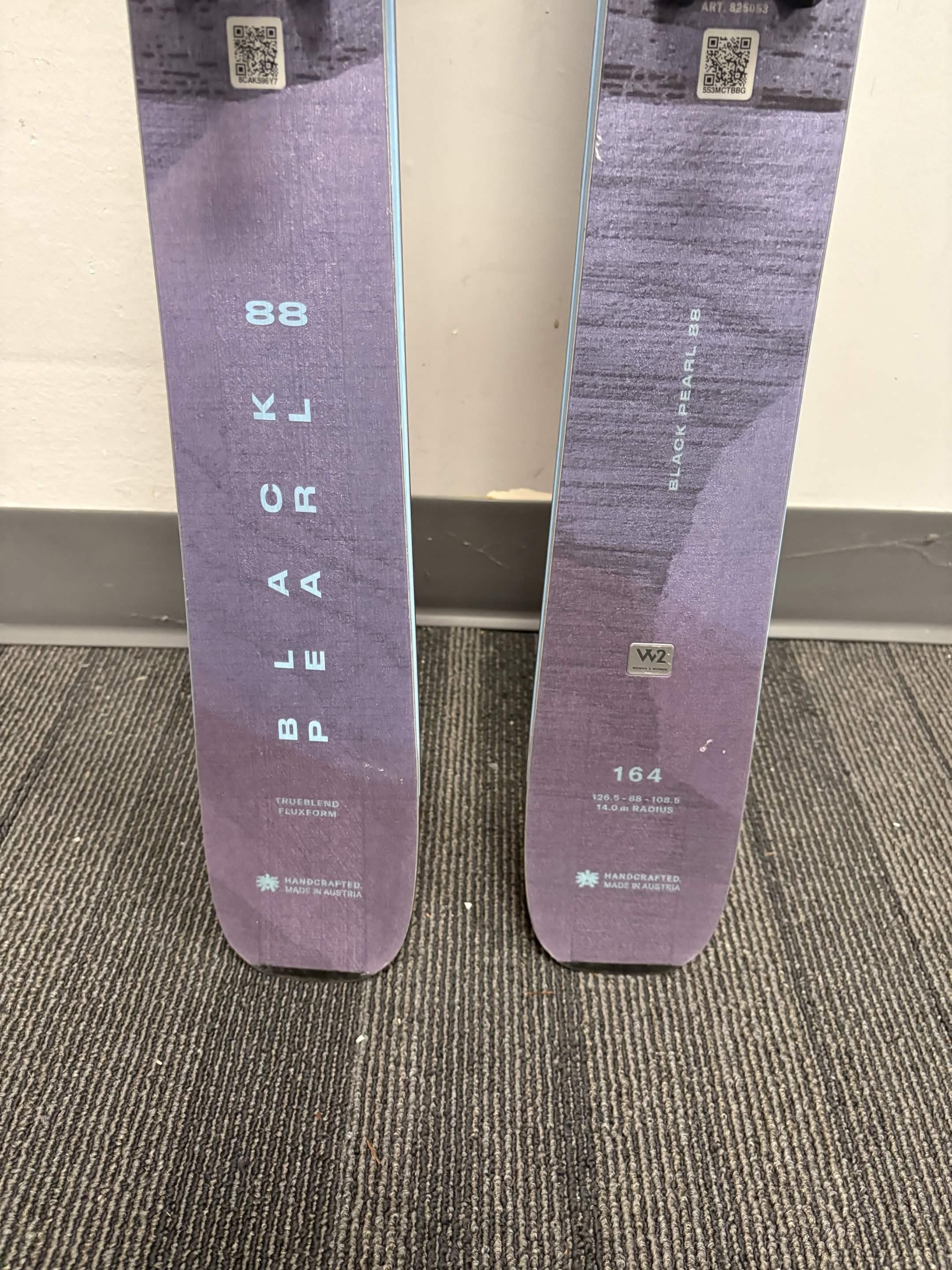 Lightly Used Blizzard Black Pearl 88 164cm Skis w/ Marker 11 TCX Bindings