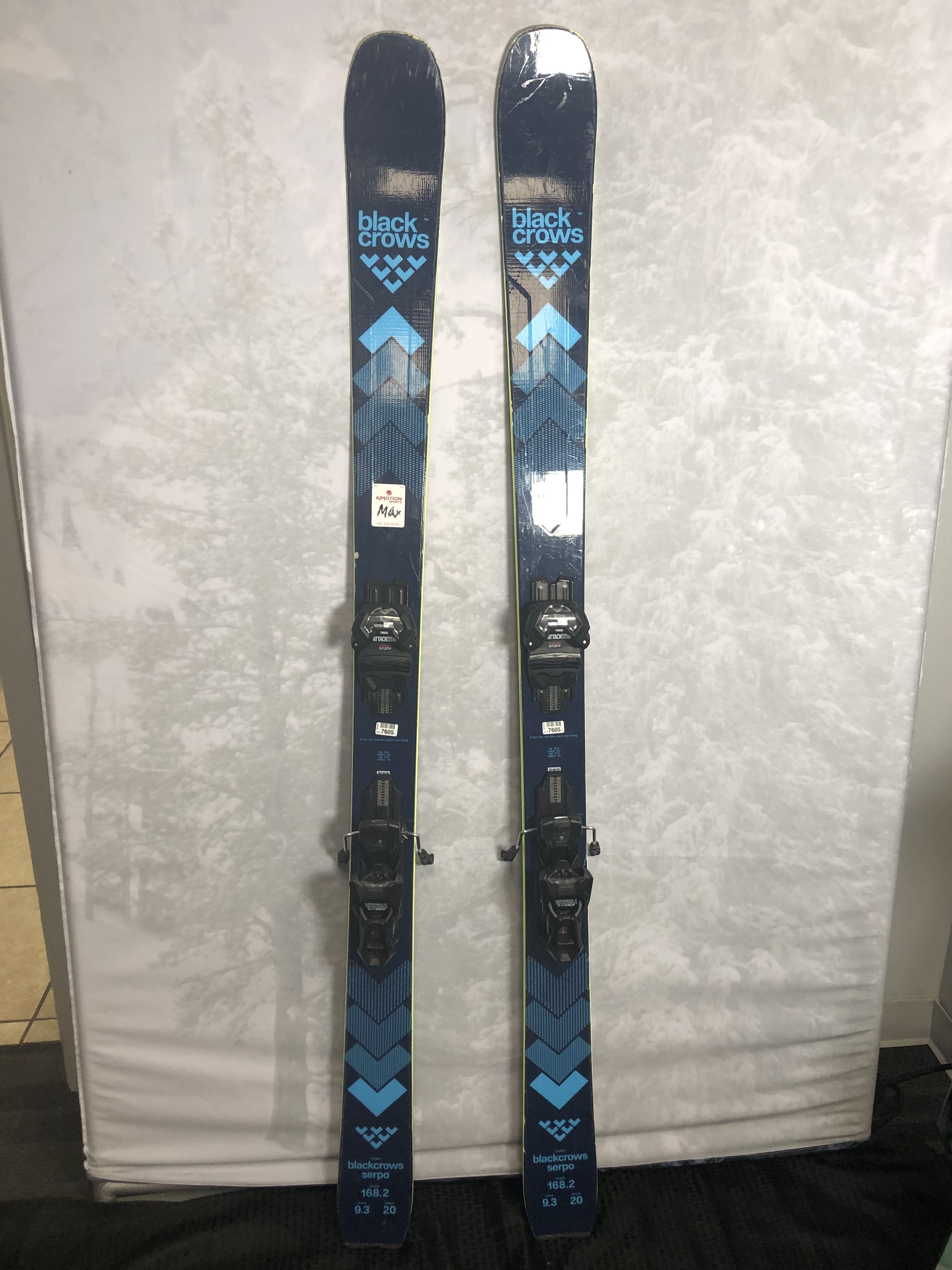 Used Black Crow Serpo 2025 Ski 168cm w/ Tyrolia Attack 13 GW Bindings