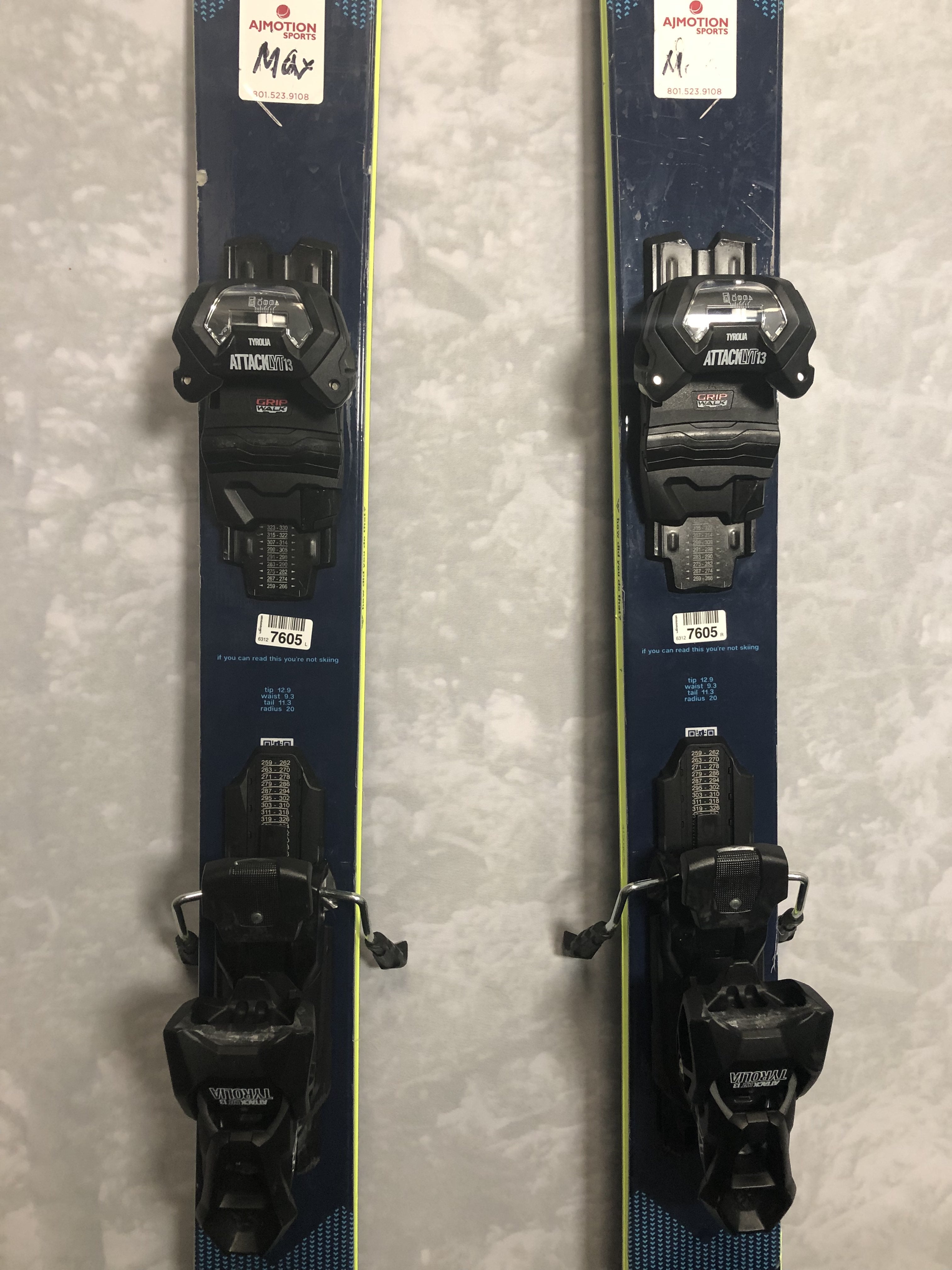 Used Black Crow Serpo 2025 Ski 168cm w/ Tyrolia Attack 13 GW Bindings