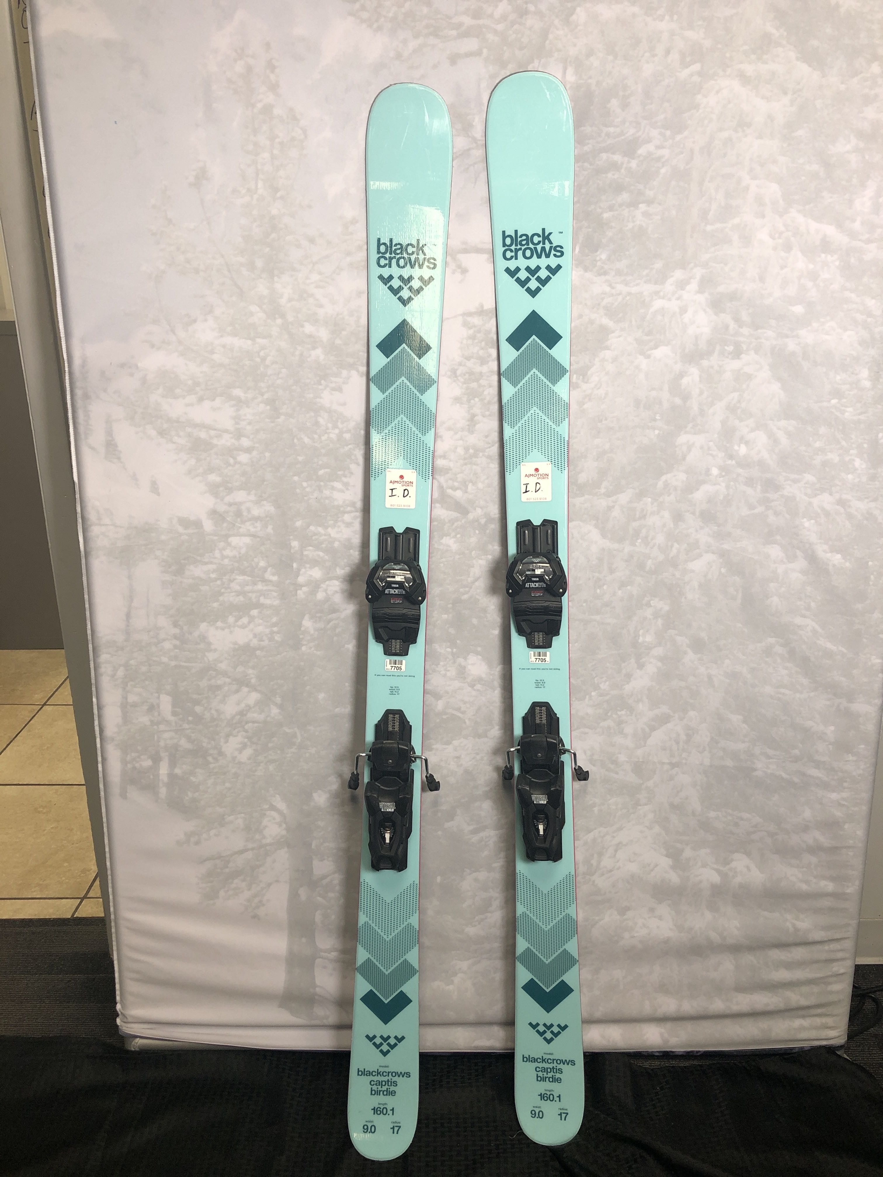 Used Black Crows Captis Birdie Skis-Women's  160 cm w/ Tyrolia Attack 11 GW Demo Bindings