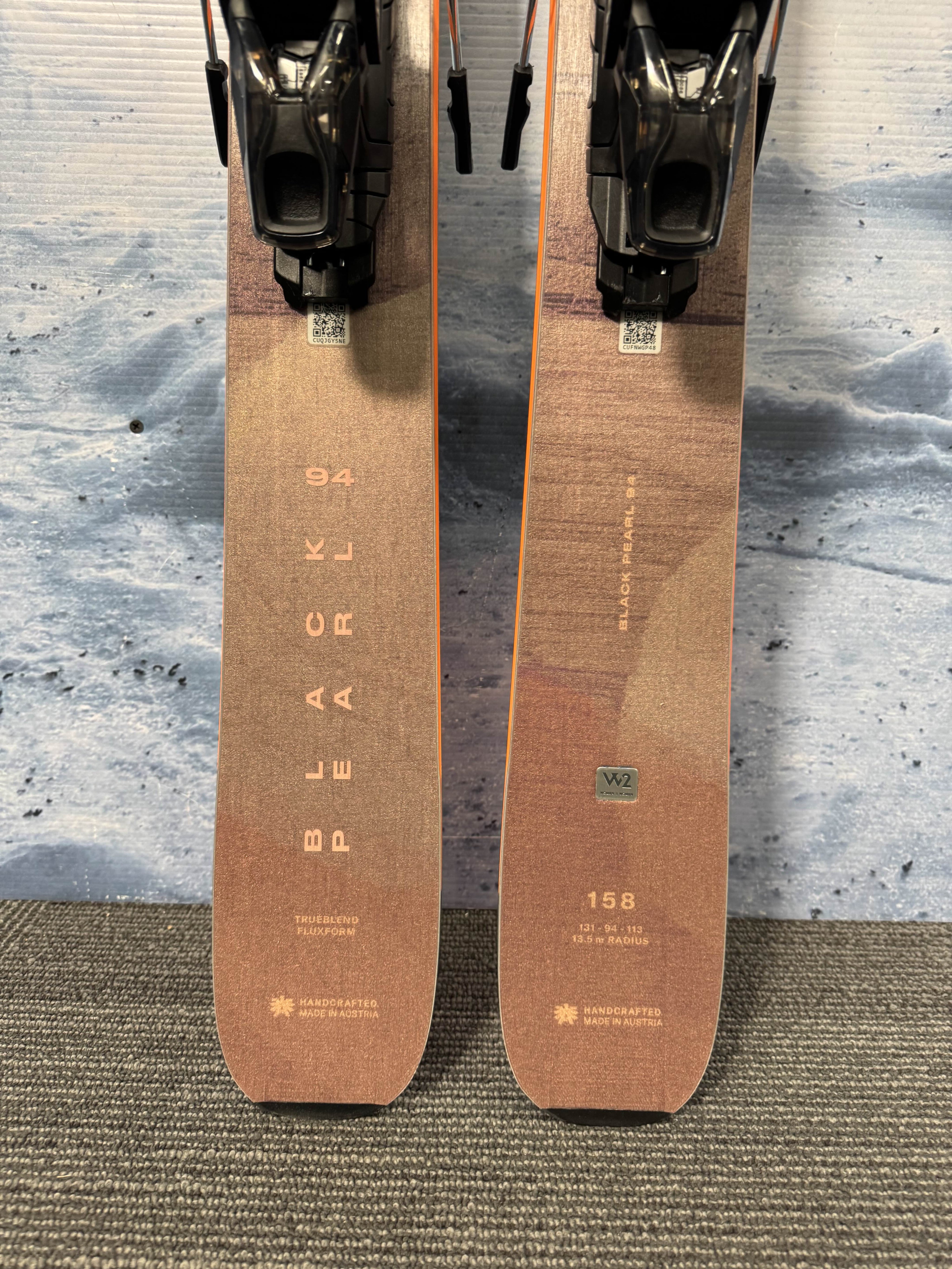Lightly Used 2026 Blizzard Black Pearl 94 Ski w/ Atomic Strive 11 Demo Bindings - 158CM