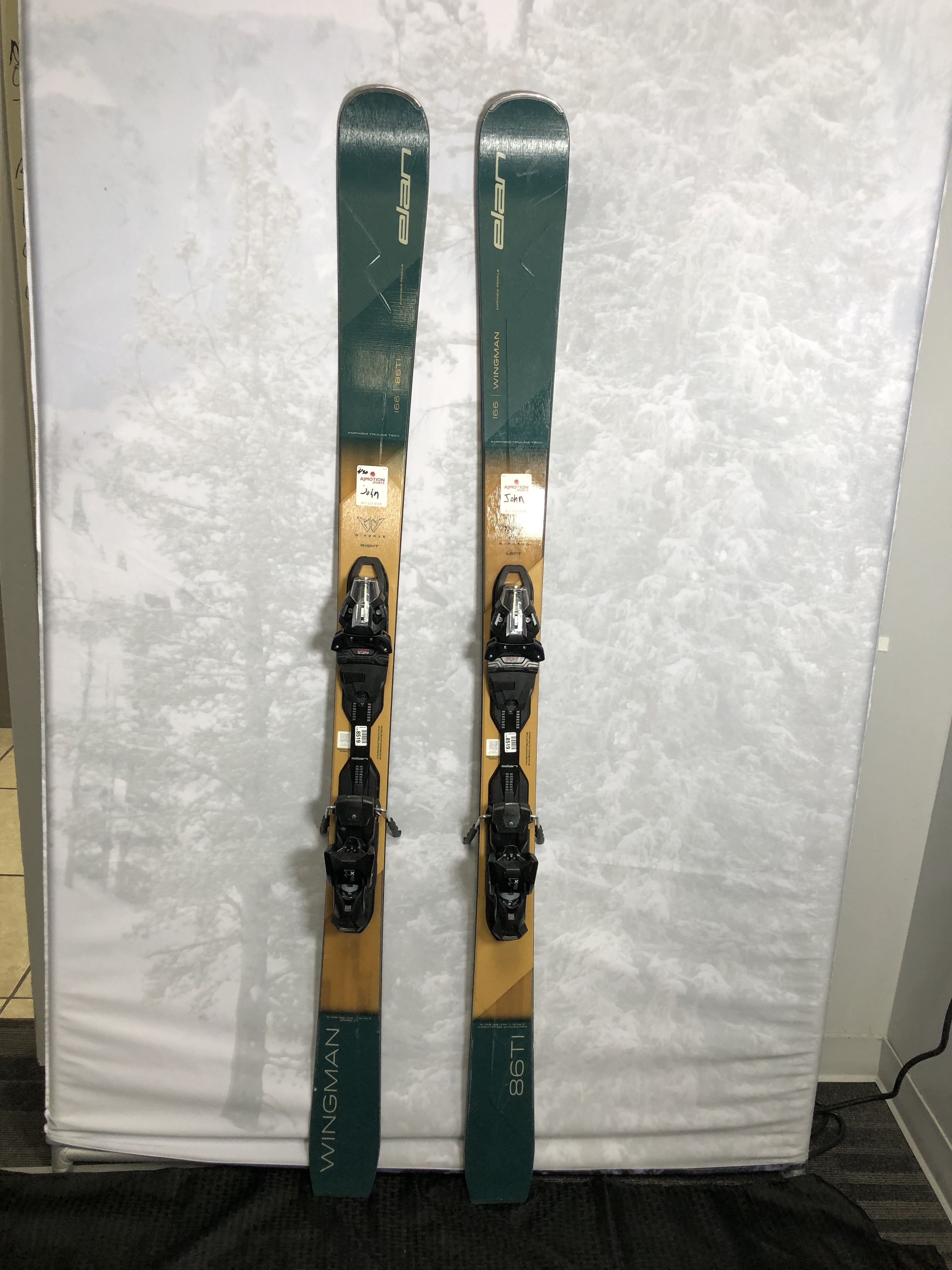 Used 2025 Elan Wingman 86 Ti 166cm W/ Elan EMX11 Adjustable GW bindings