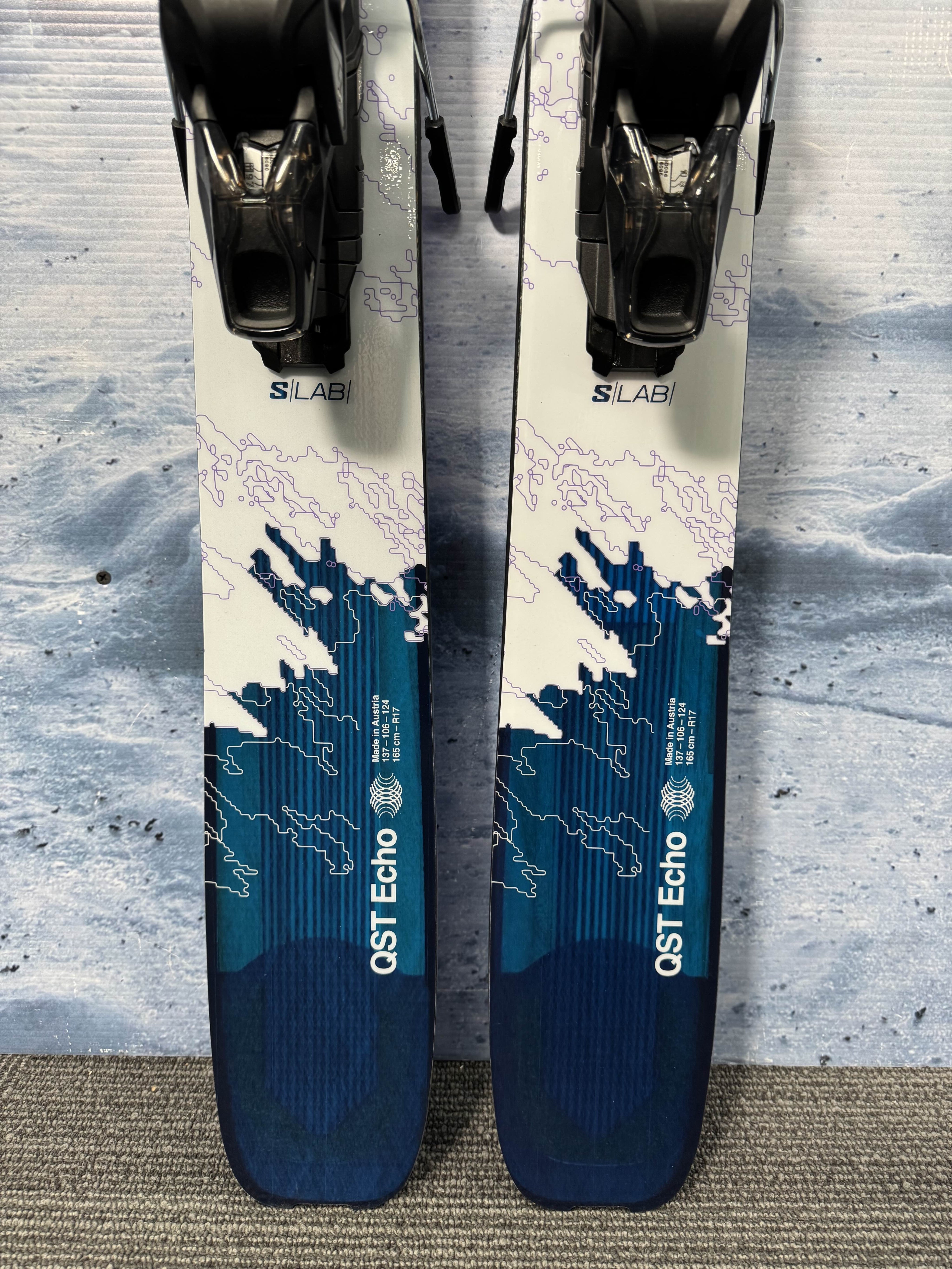 New 2026 Salomon QST Echo Skis - 165cm w/ Atomic Strive 11 Demo Bindings