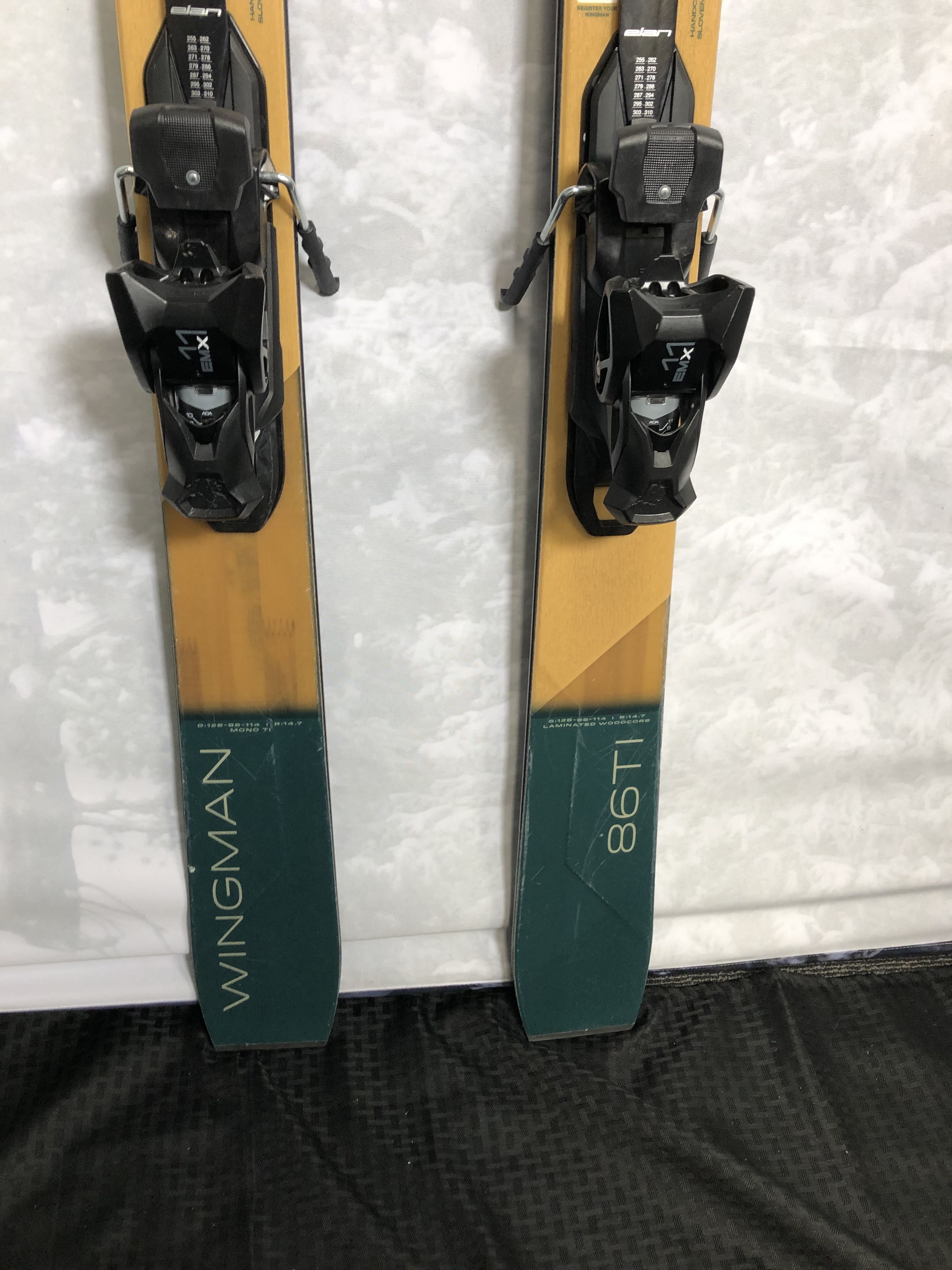 Used 2025 Elan Wingman 86 Ti 166cm W/ Elan EMX11 Adjustable GW bindings