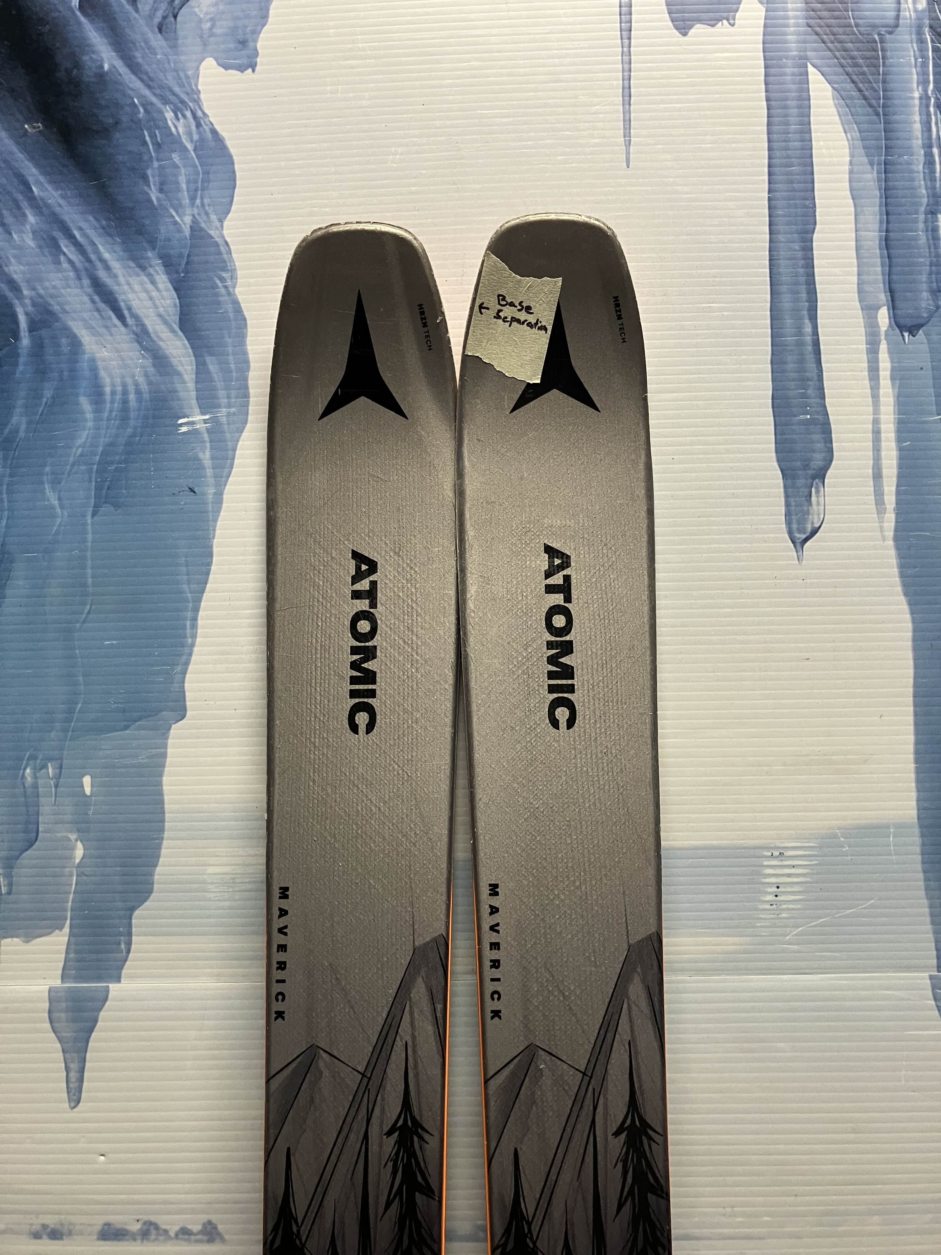 Heavily Used Atomic Maverick Skis 88 TI 169 cm 2024 w/ Atomic Strive 11 Demo Bindings