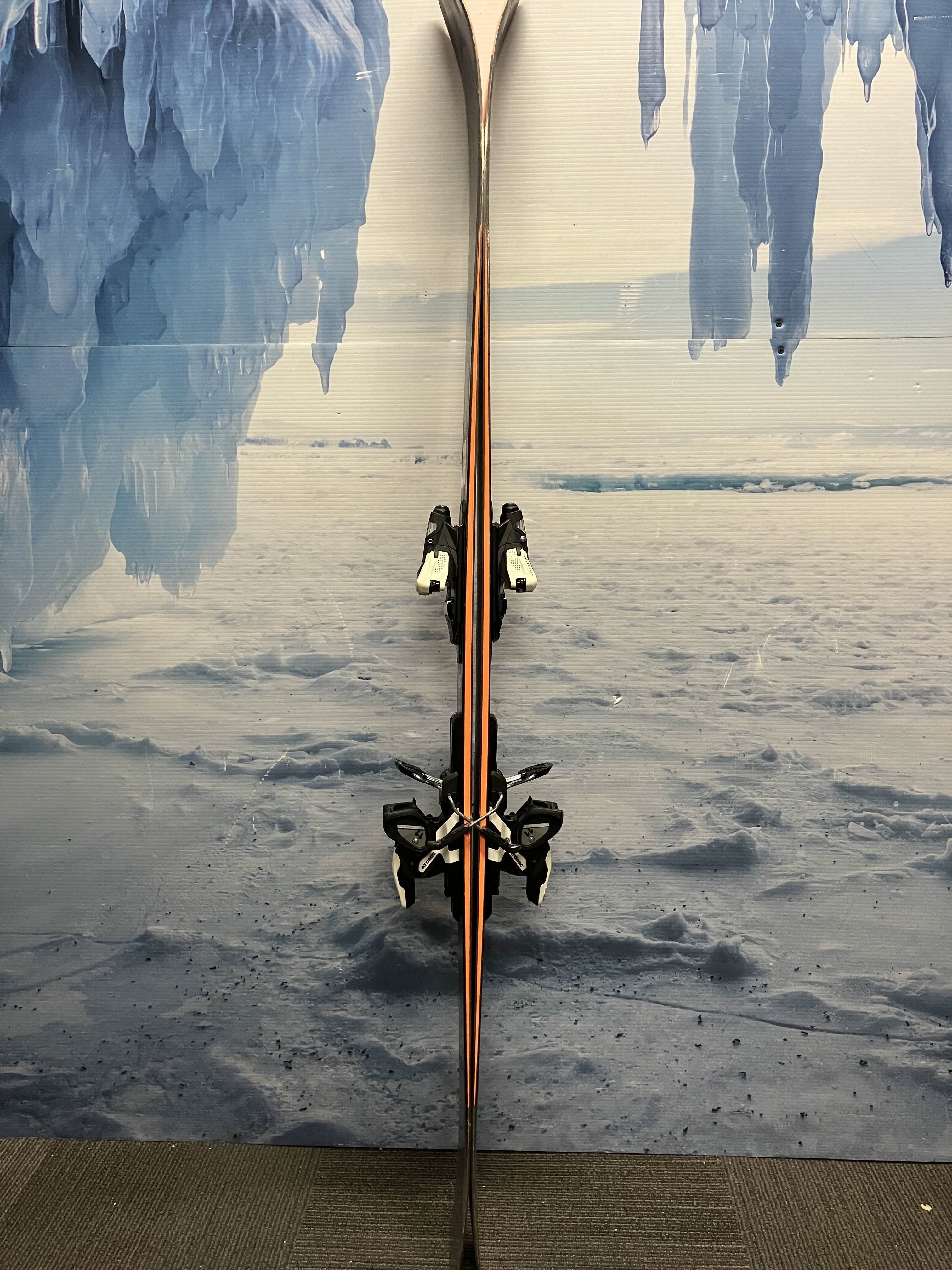 Heavily Used Atomic Maverick Skis 88 TI 169 cm 2024 w/ Atomic Strive 11 Demo Bindings