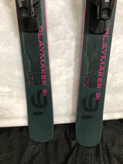 Used 2025 Elan Playmaker 91 ski- 172cm w/ Salomon Strive 13 adjustable GW binding