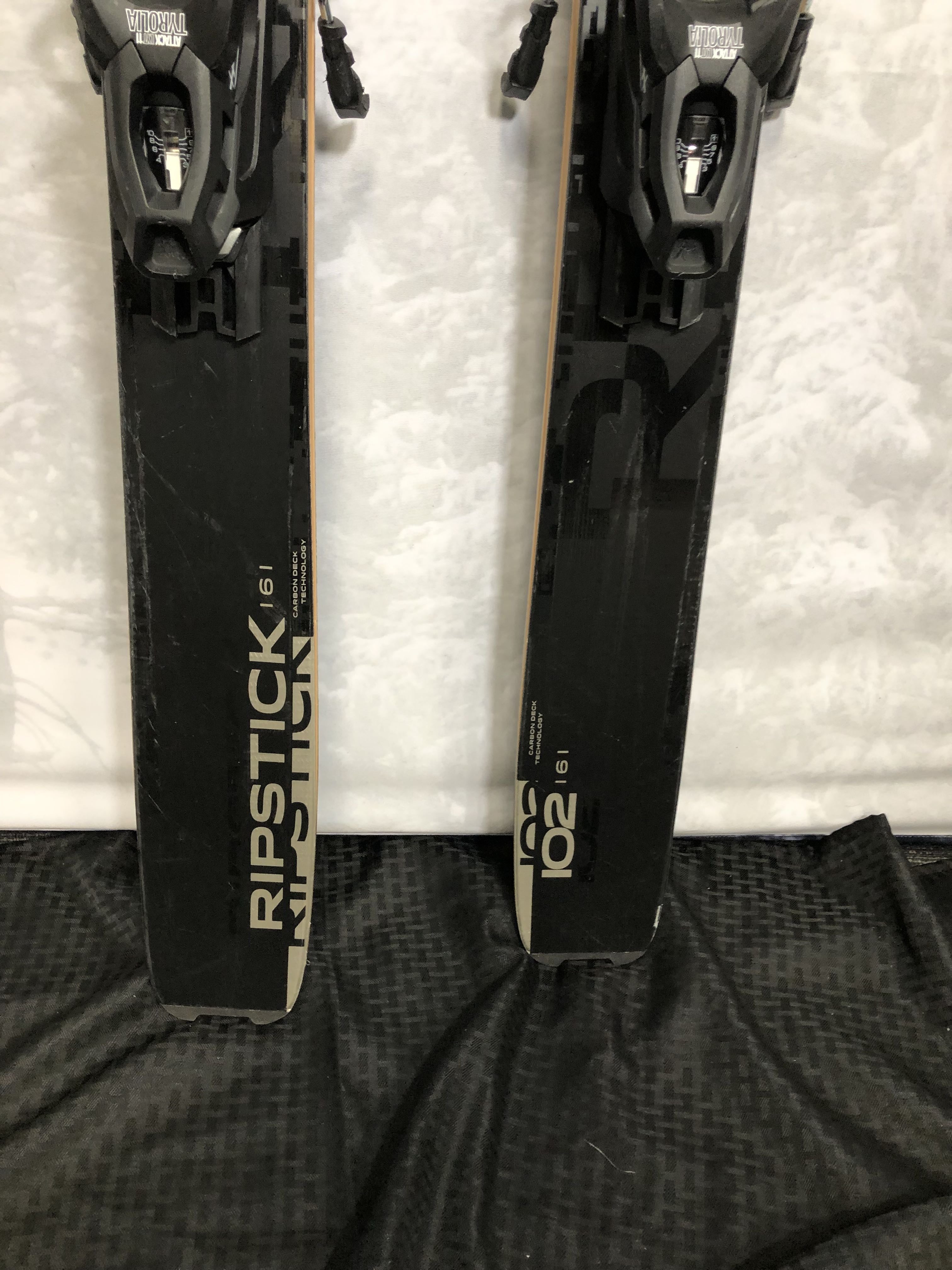 Used Elan Ripstick 102 Black Edition 161 Cm Ski W/ Tyrollia Attack LYT11 adjustable GW binding