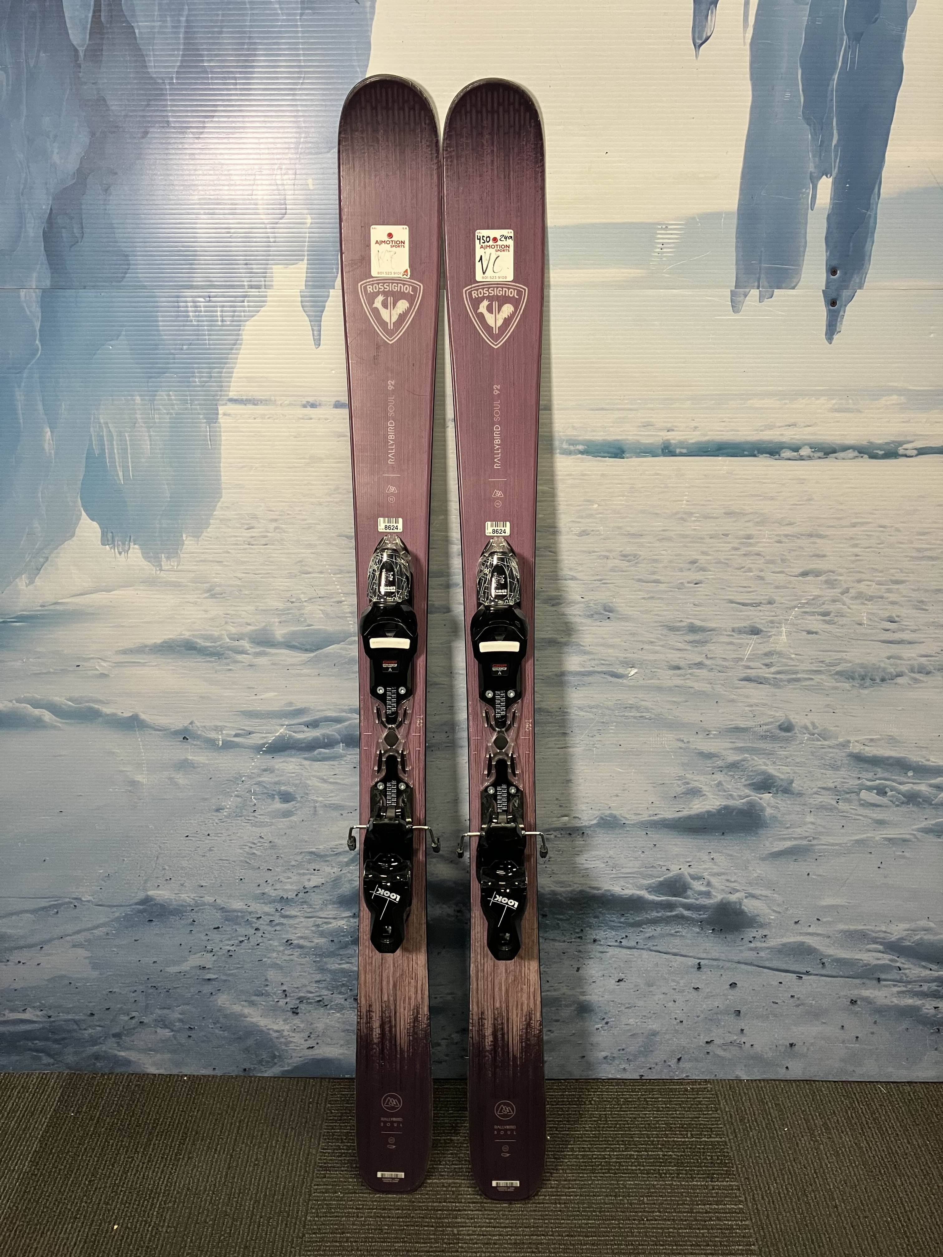 Used Rossignol Rallybird Soul 92 Skis - 146cm w/ Look Xpress 11 Demo Bindings