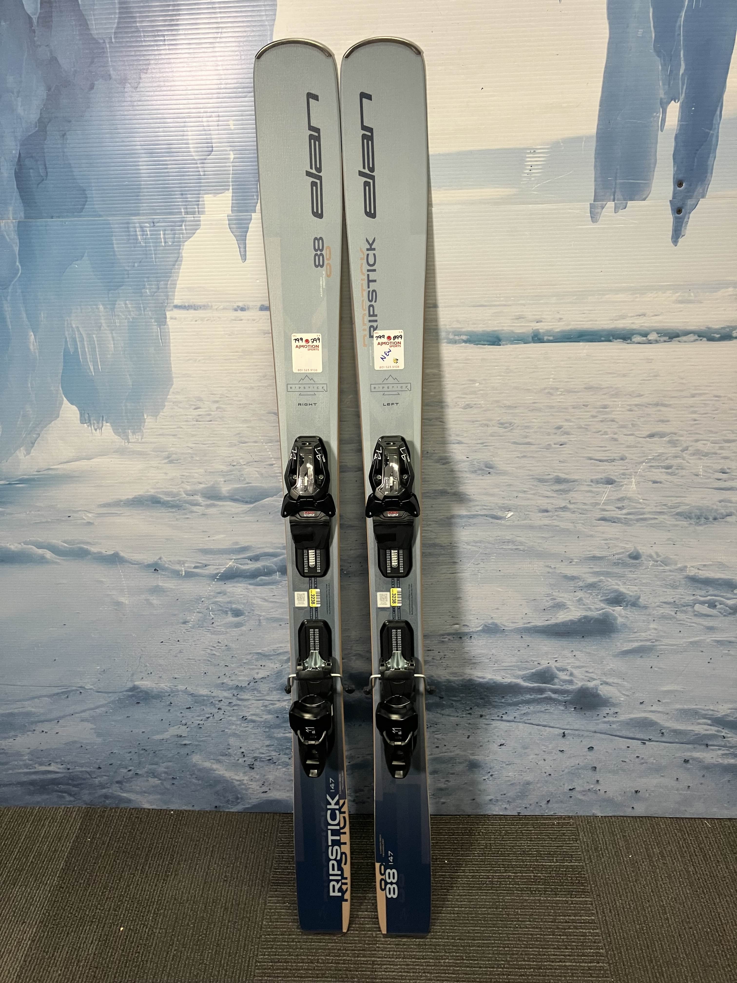 New Elan Ripstick 88 147 CM Skis 2026 w/ 25/26 ELX 11.0 GW Demo Binding
