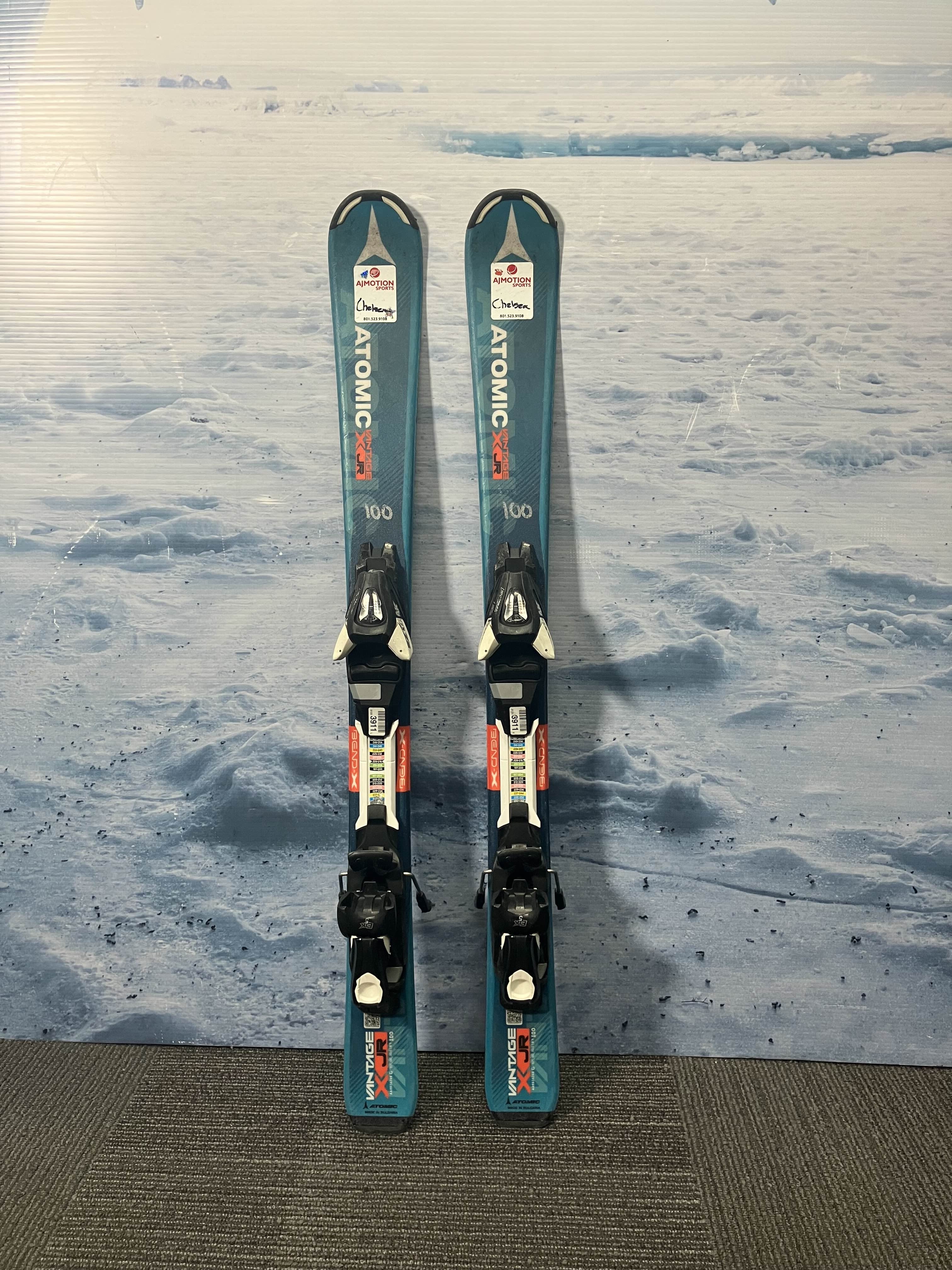 Used Atomic Vantage Bend X Jr Ski 100cm w/ Ezy Trak 4.5 Bindings