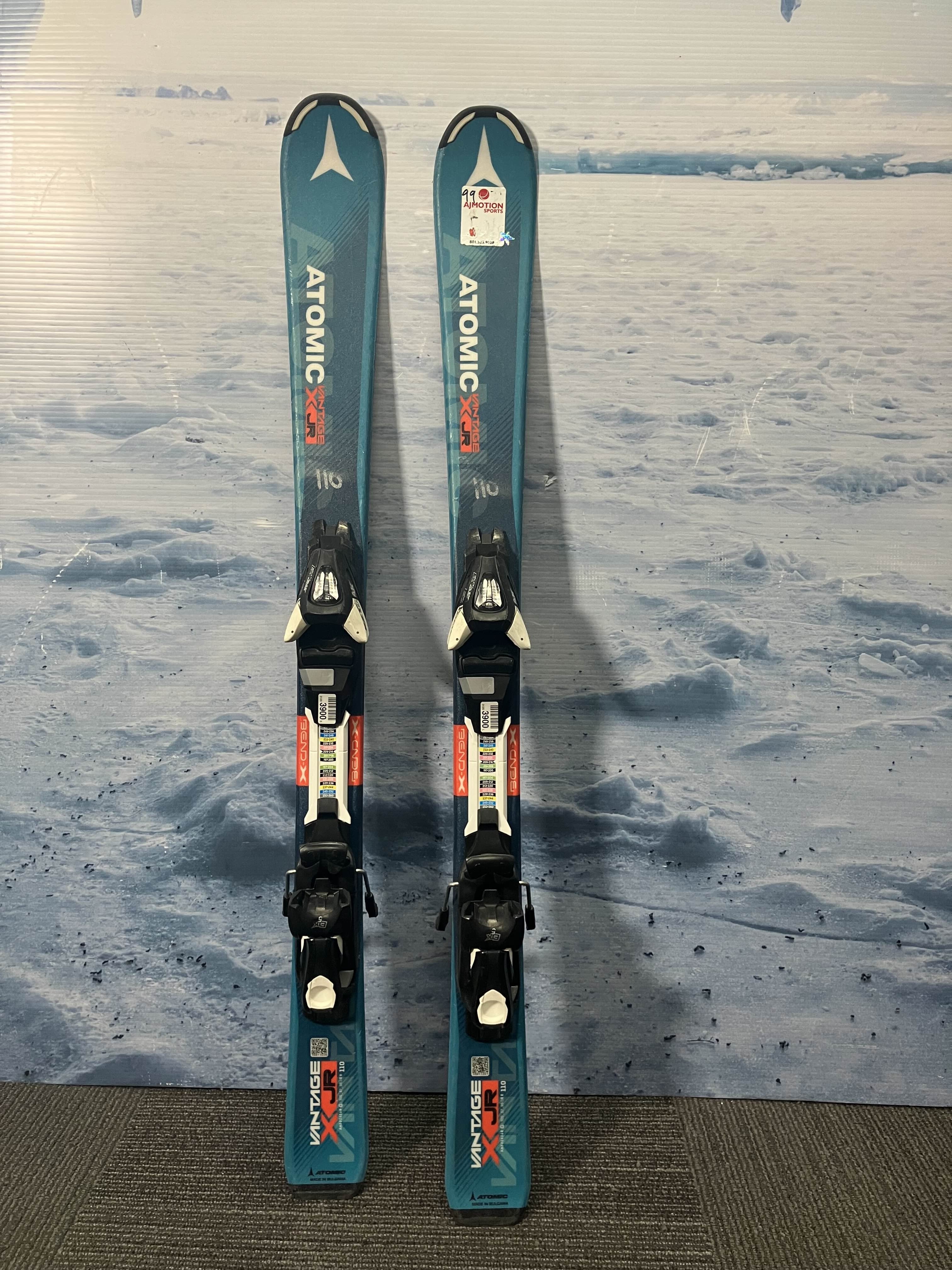 Used Atomic Vantage Bend X Jr Ski 110cm w/ Ezy Trak 4.5 Bindings
