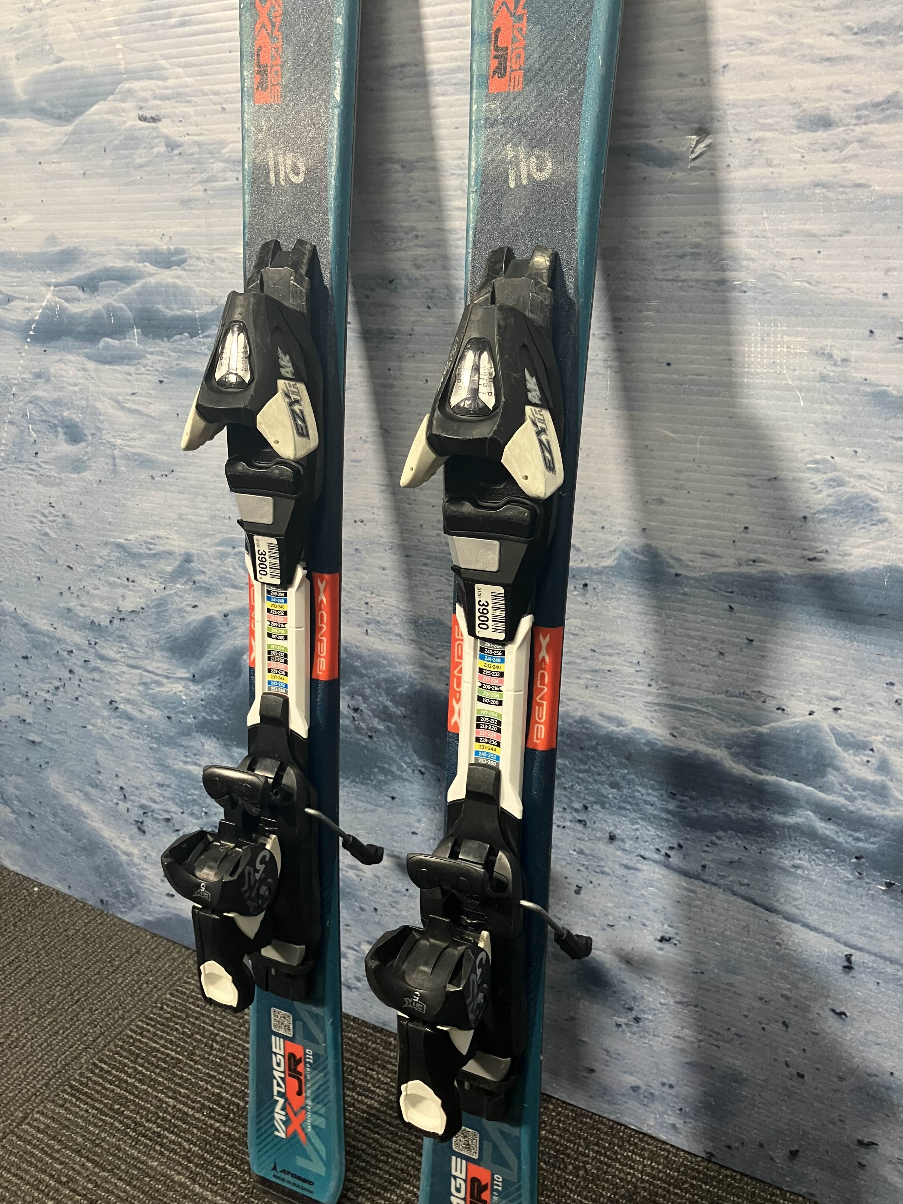 Used Atomic Vantage Bend X Jr Ski 110cm w/ Ezy Trak 4.5 Bindings