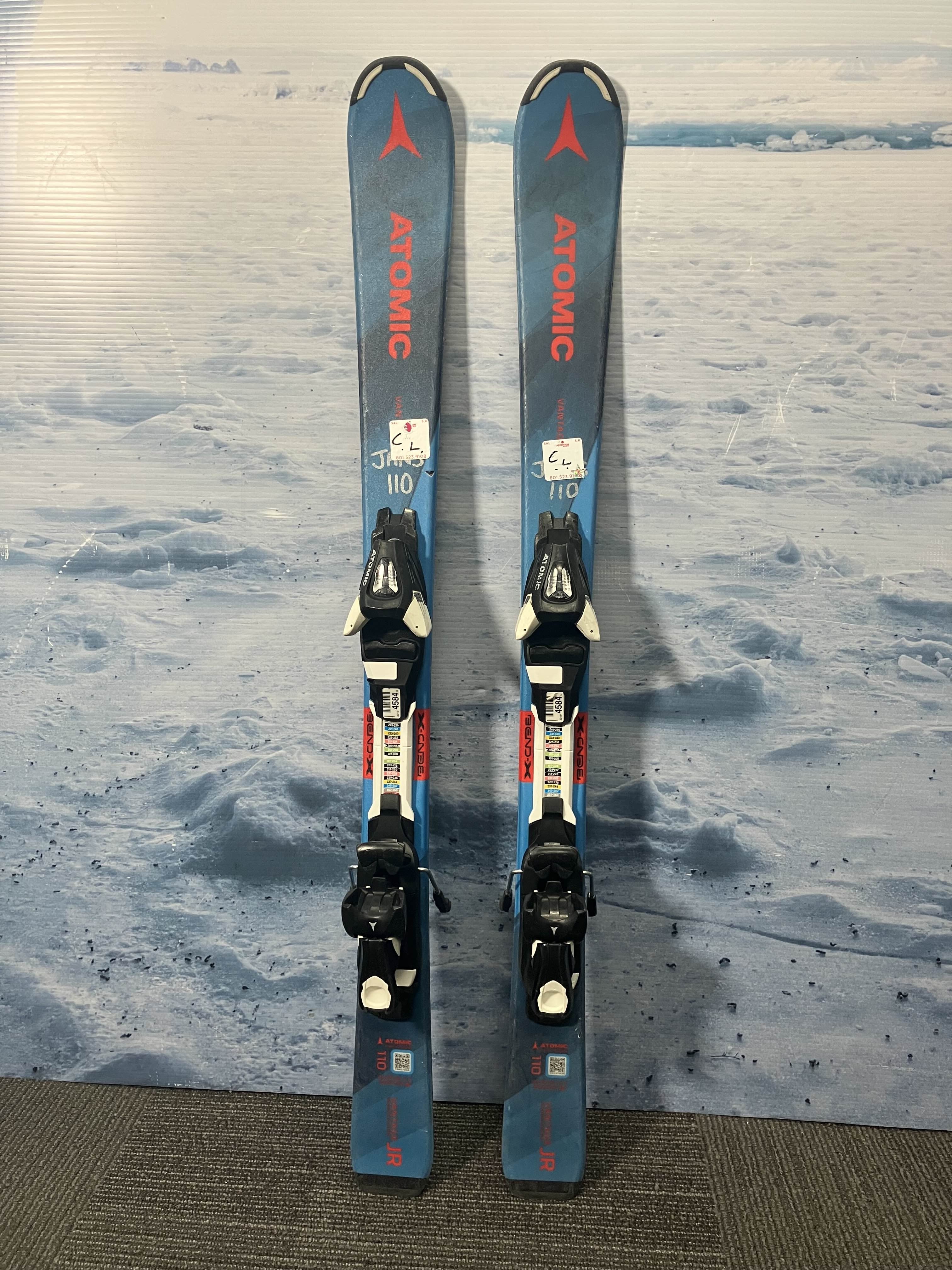 Used Atomic Vantage Bend X Jr Ski 110cm w/ Ezy Trak 4.5 Bindings
