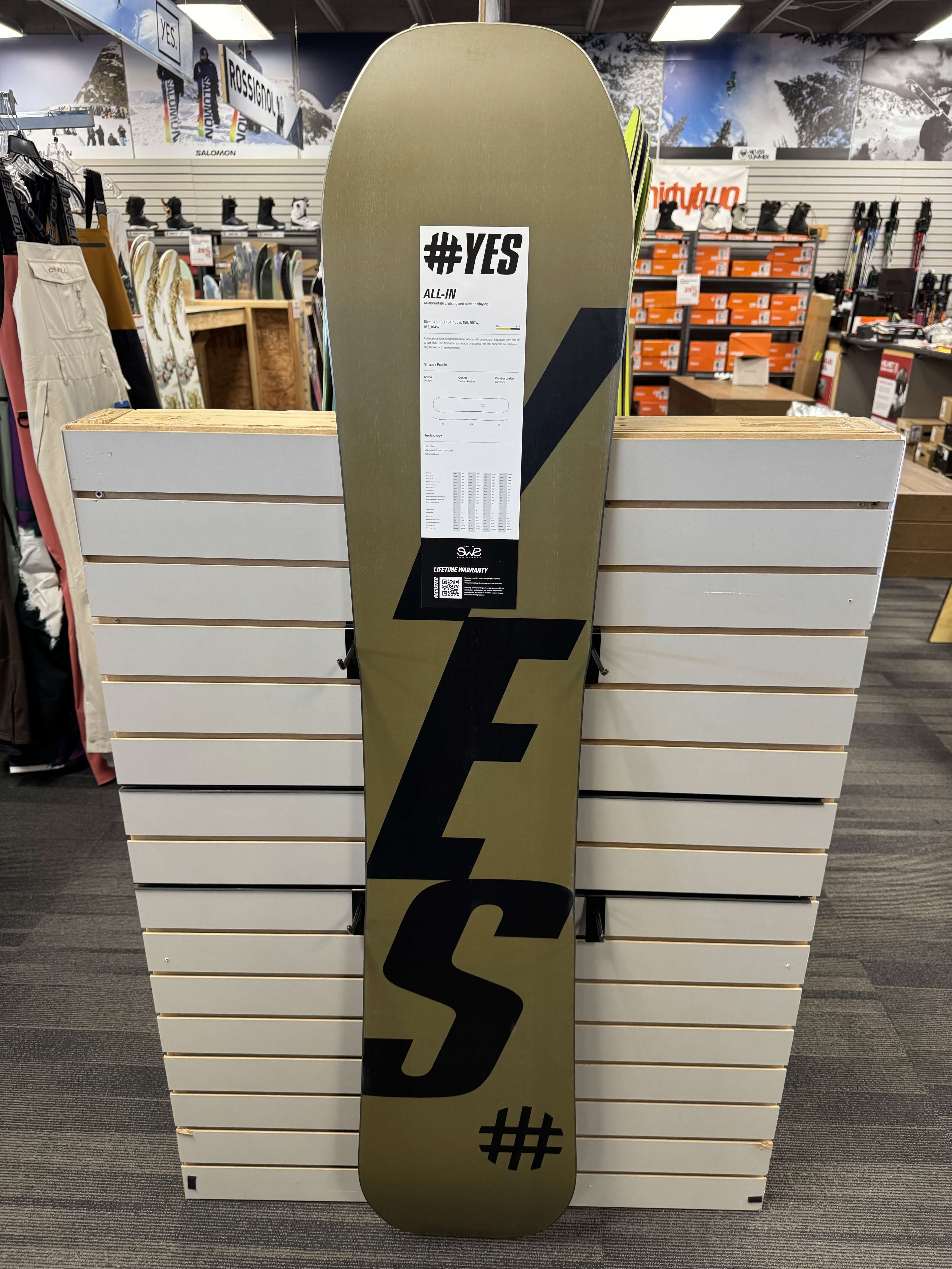 YES All In 164cm Snowboard - New(2026)