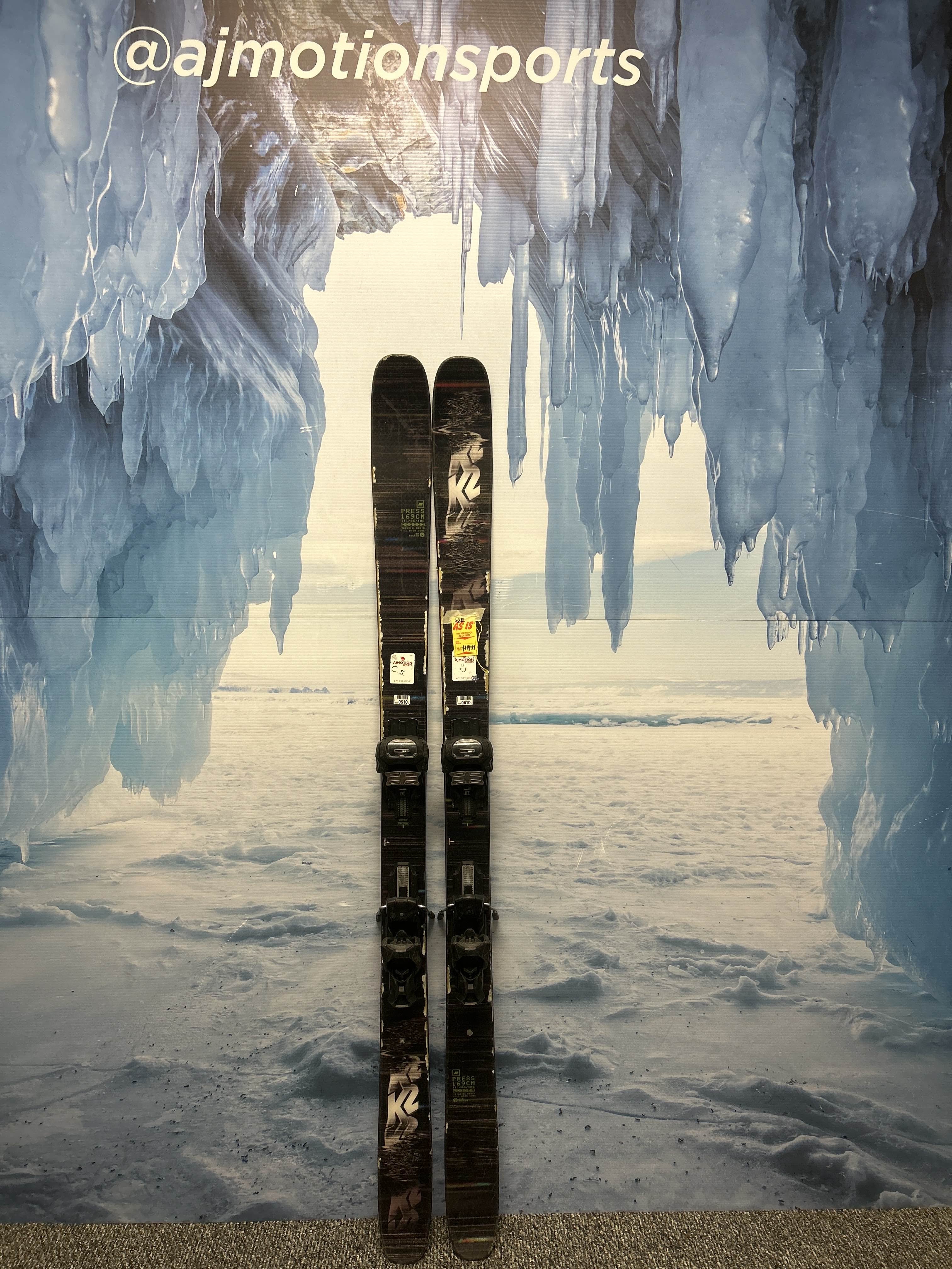 Used K2 Press 169cm Skis w/ Tyrolia Attack 13 Demo Binding