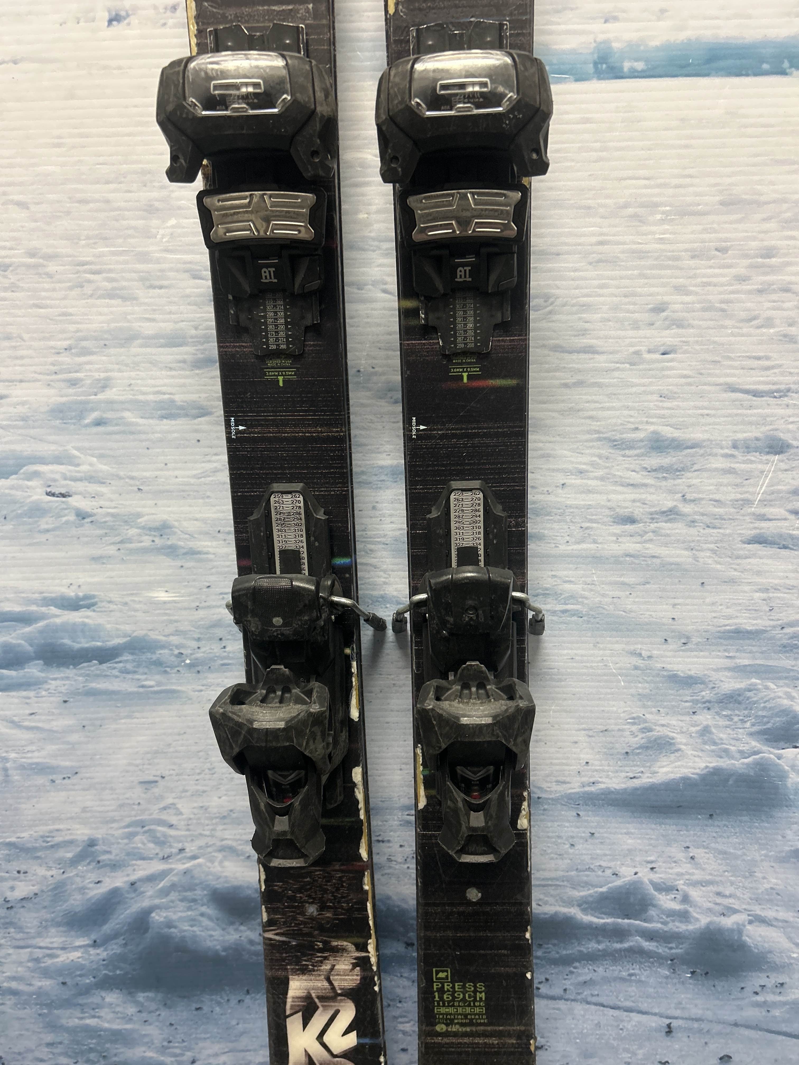 Used K2 Press 169cm Skis w/ Tyrolia Attack 13 Demo Binding