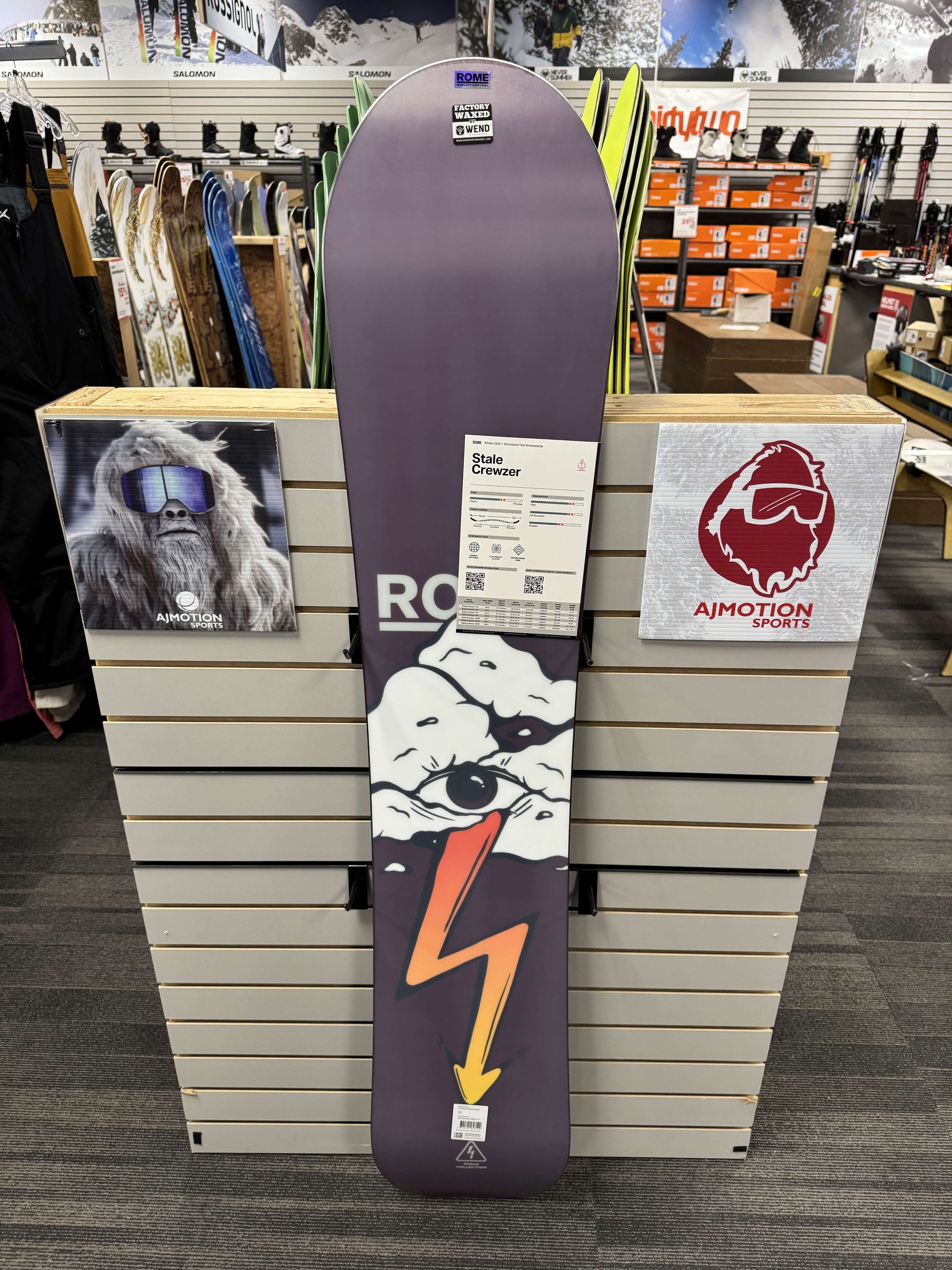 Rome Stale Crewzer 157cm Snowboard - Lightly Used (2026)