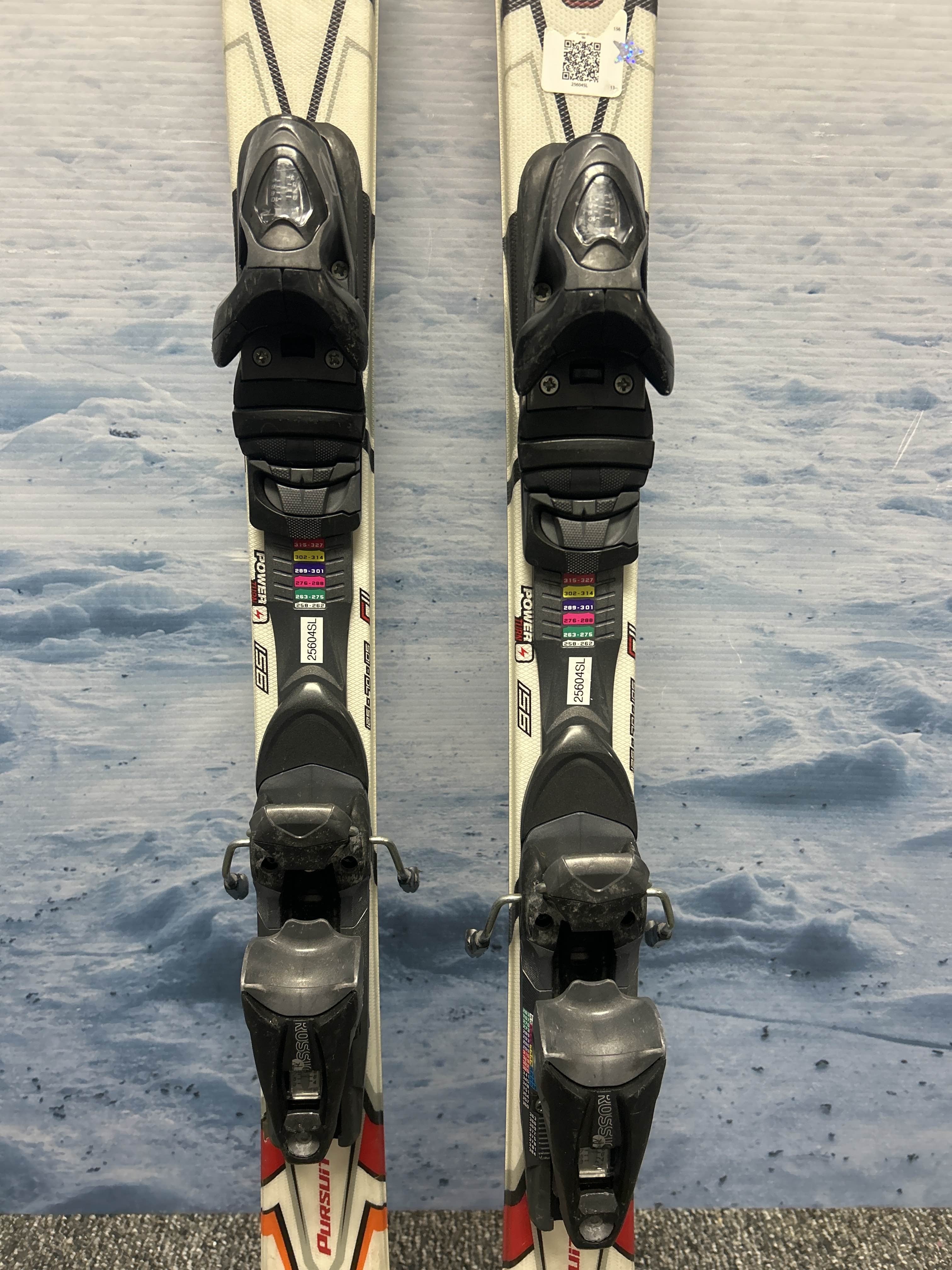 Used Rossignol Pursuit 156cm Skis w/ Rossignol 100 Demo Bindings