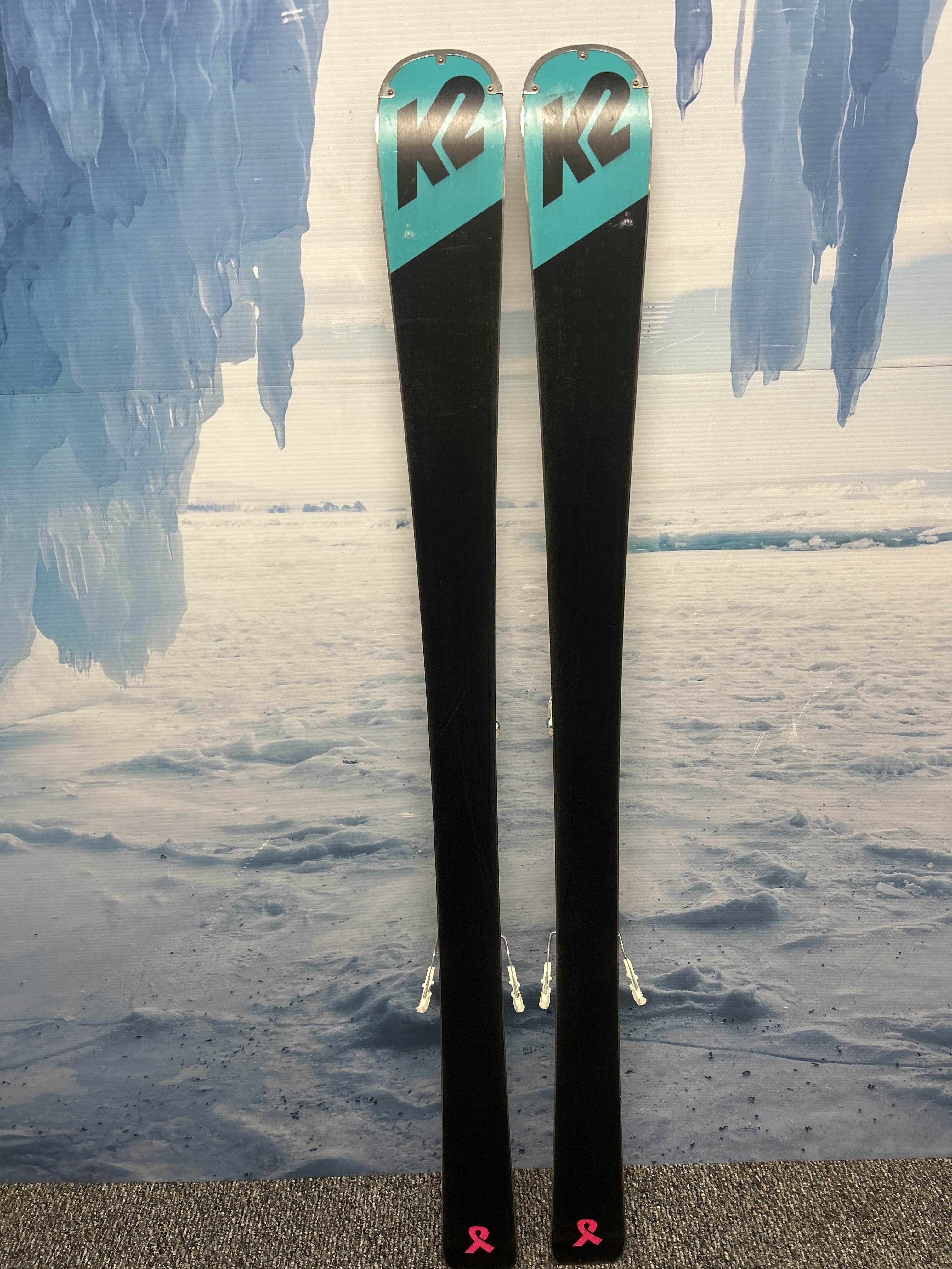 Used K2 True Luv 153cm Skis w/ Marker Gripwalk Demo Binding