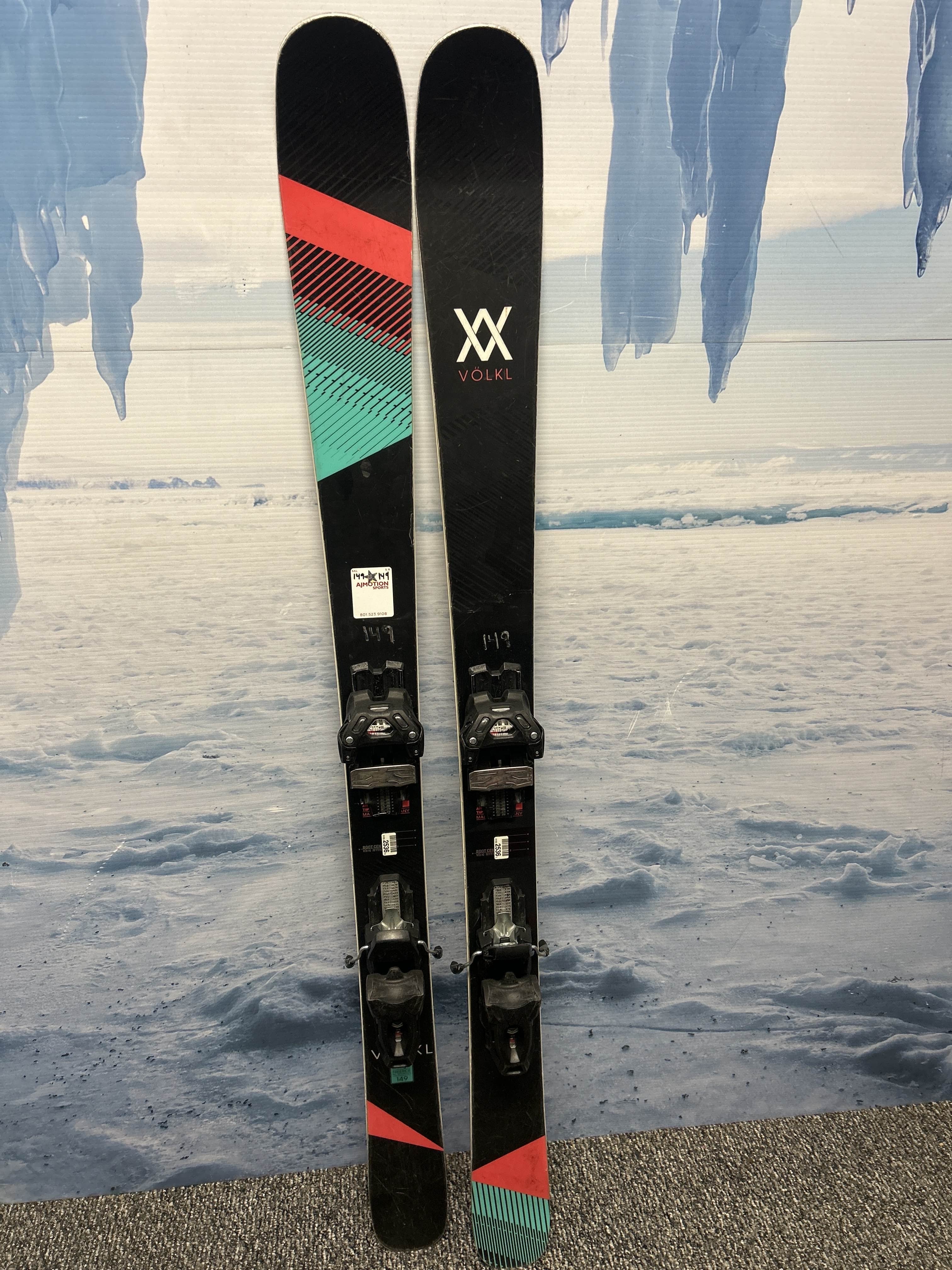 Used Volkl Kenja 149cm Skis w/ Tyrolia Attack 11 Demo Bindings