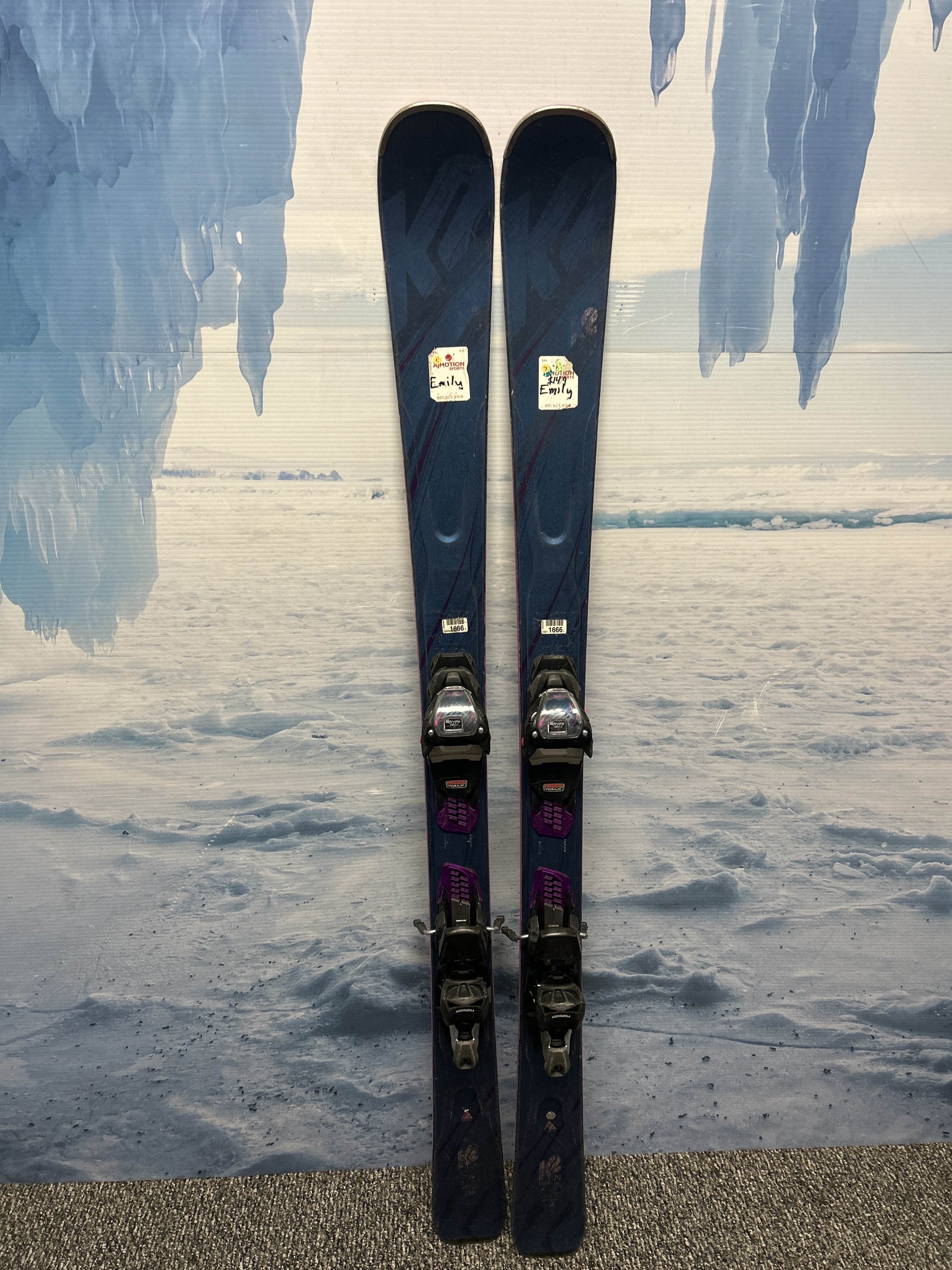 Used K2 Endless Luv 146cm Skis w/ Marker Gripwalk Demo Binding