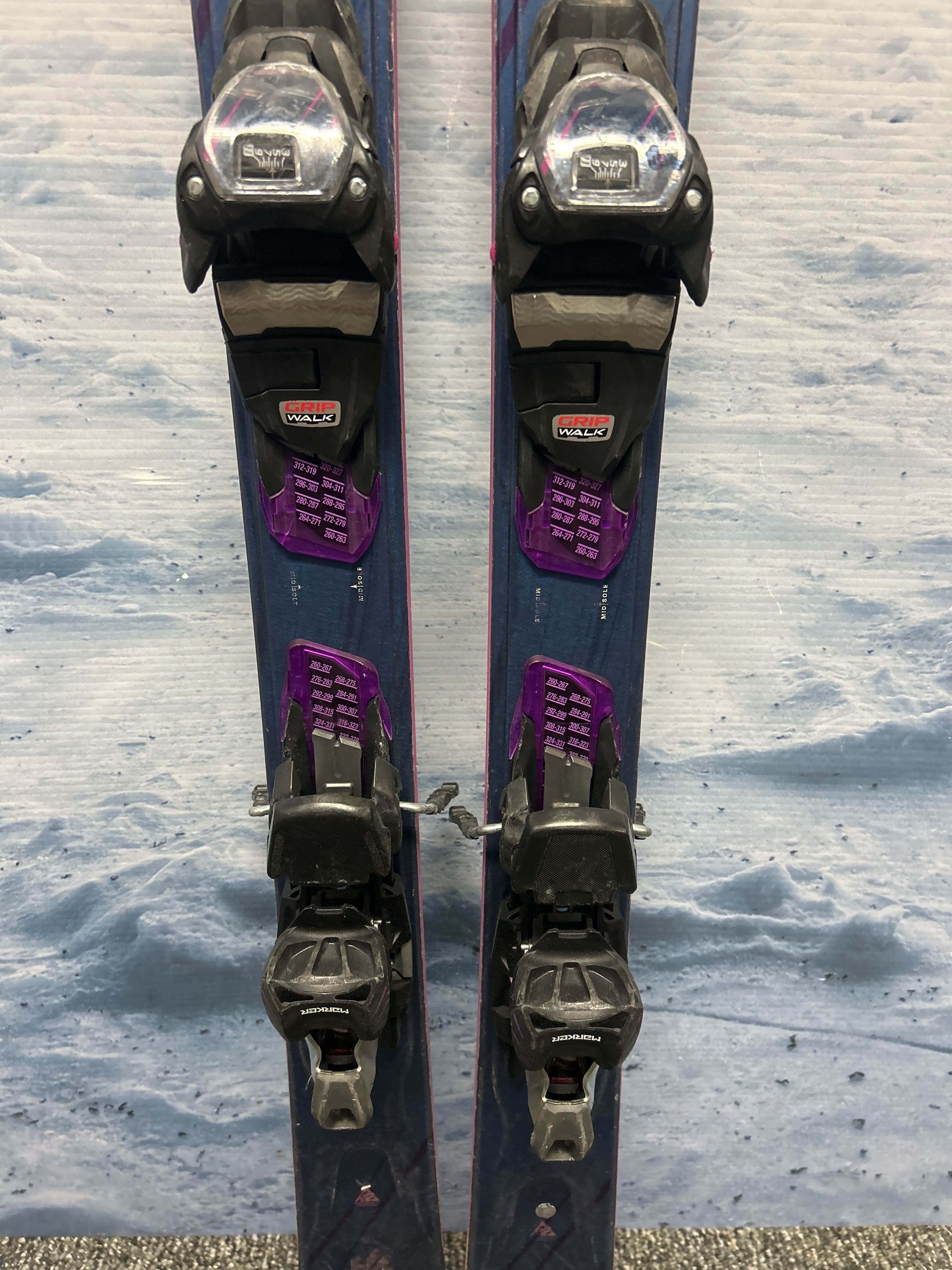 Used K2 Endless Luv 146cm Skis w/ Marker Gripwalk Demo Binding