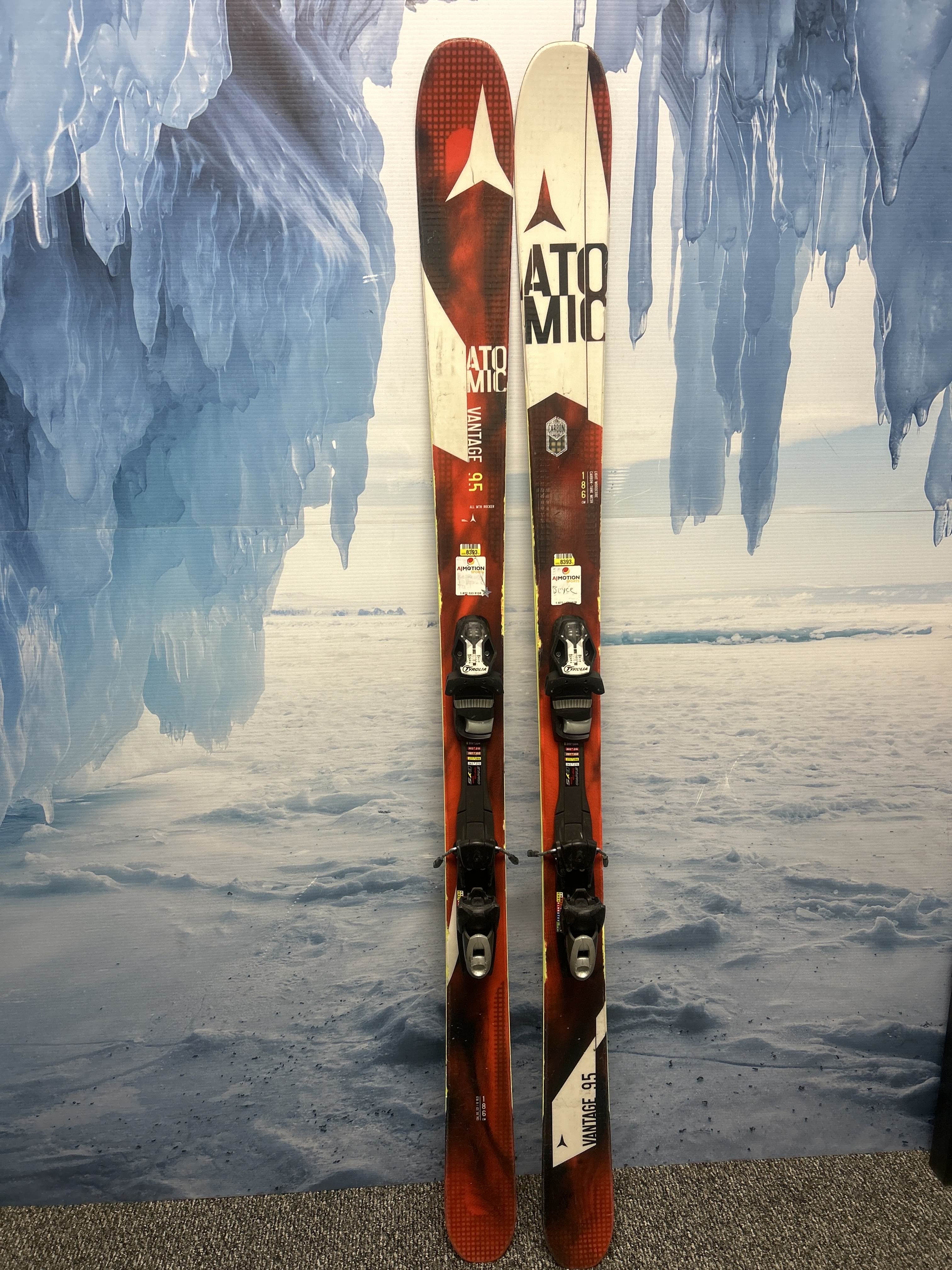 Used Atomic Vantage 95 186cm Skis w/ Tyrolia SP 12 Demo Binding