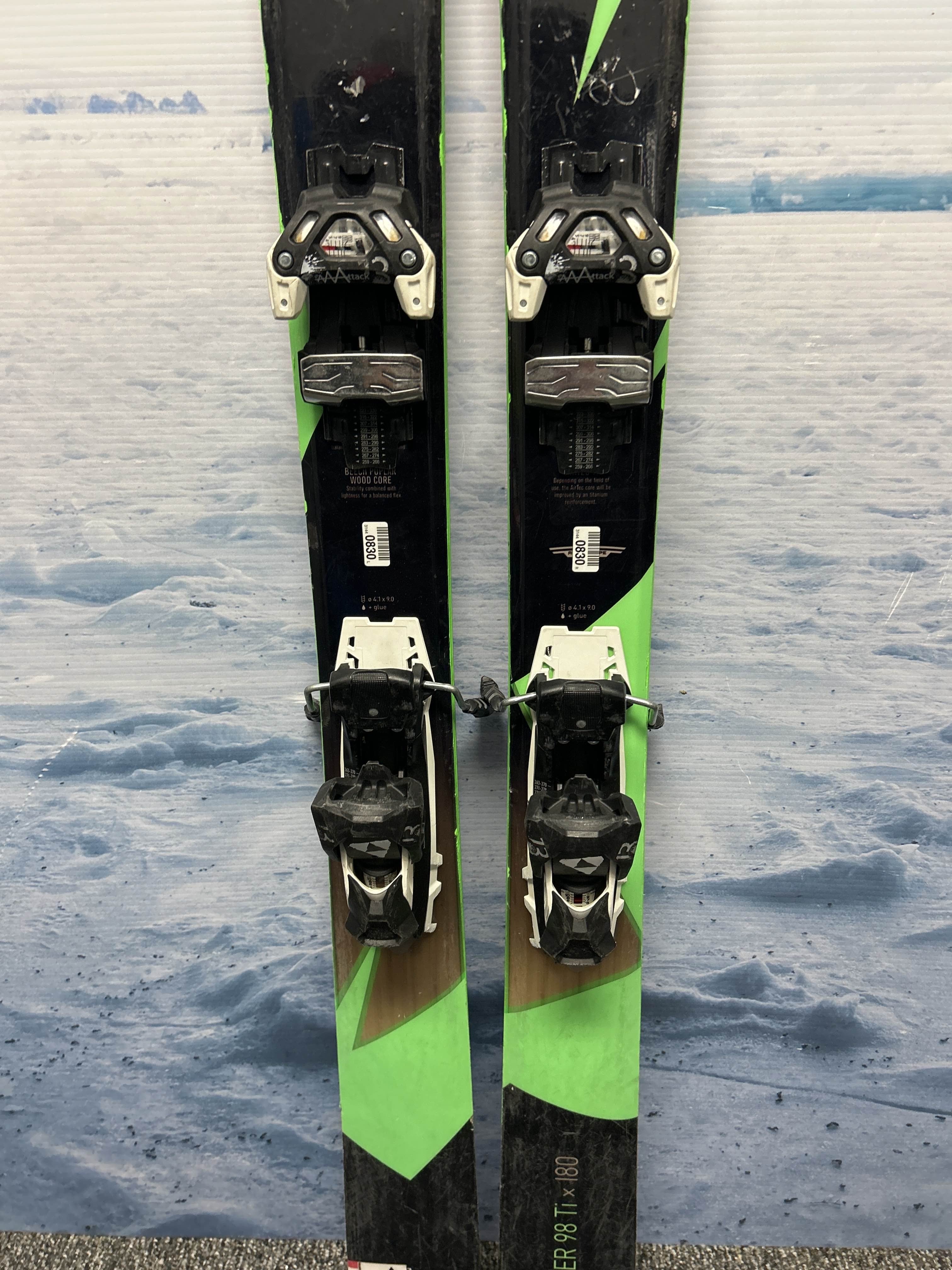 Used Fischer Ranger 98 180cm Skis w/ Fischer Attack 13 Demo Binding