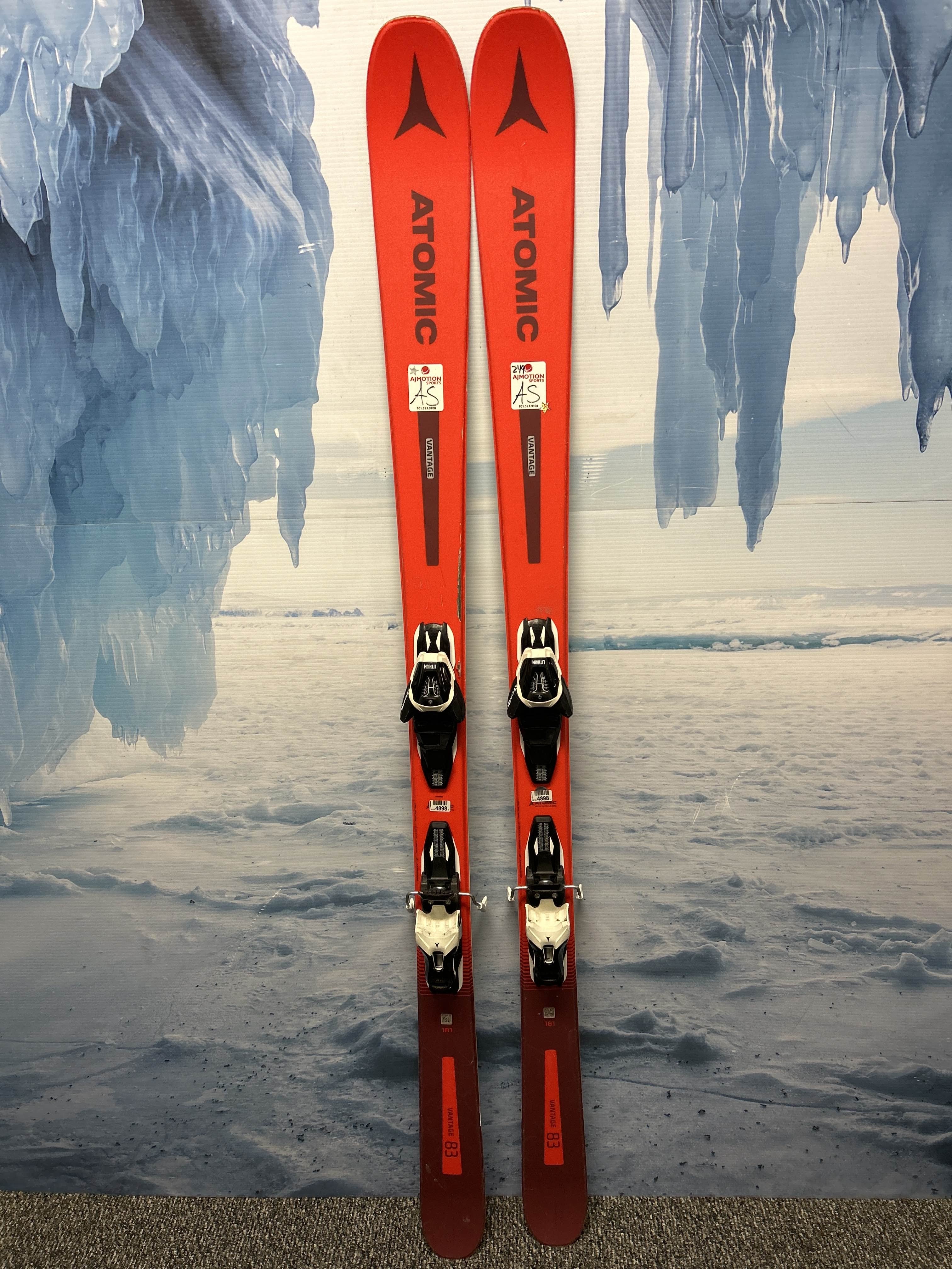 Used Atomic Vantage 83 181cm Skis w/ Atomic Lithium 10 Demo Binding