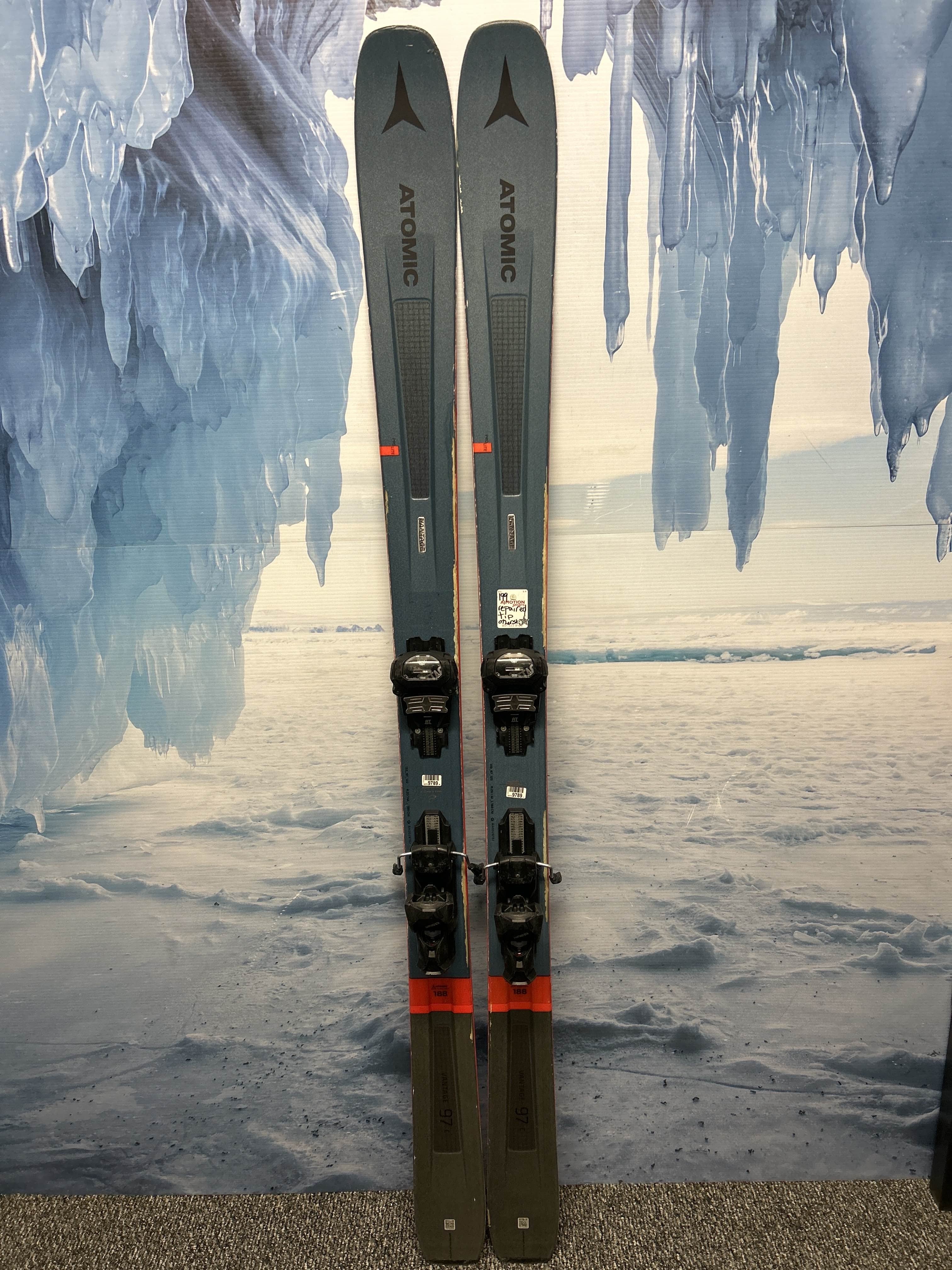 Heavily Used Atomic Vantage 97c 188cm Skis w/ Tyrolia Attack 13 MN Demo Binding