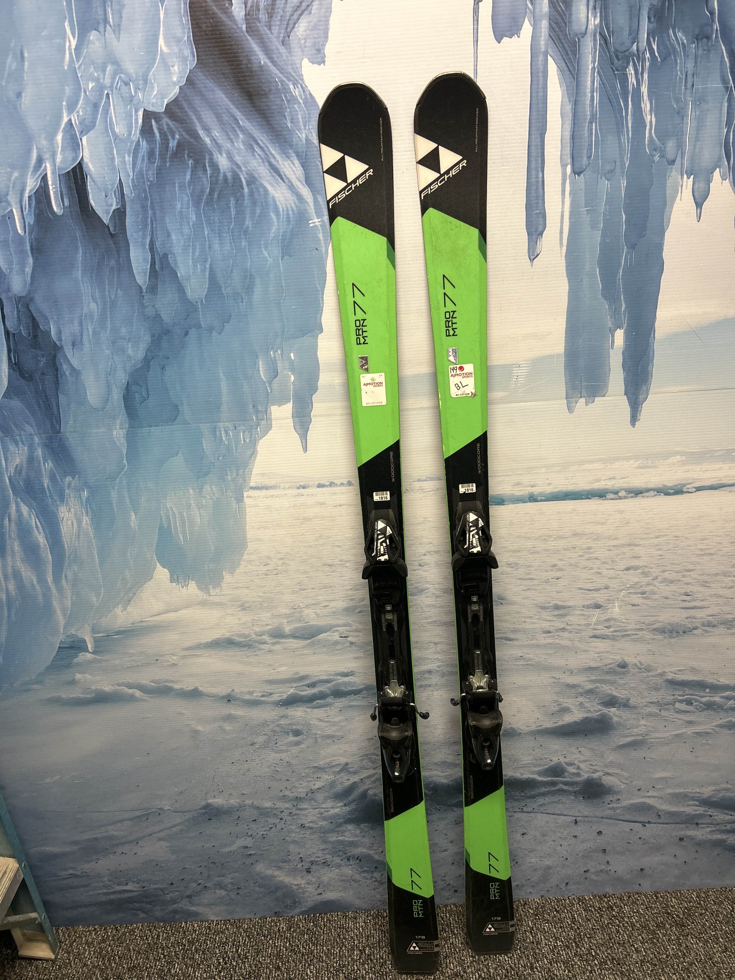 Used Fischer Pro Mtn 77 178cm Skis w/ Fischer RS11 Demo binding