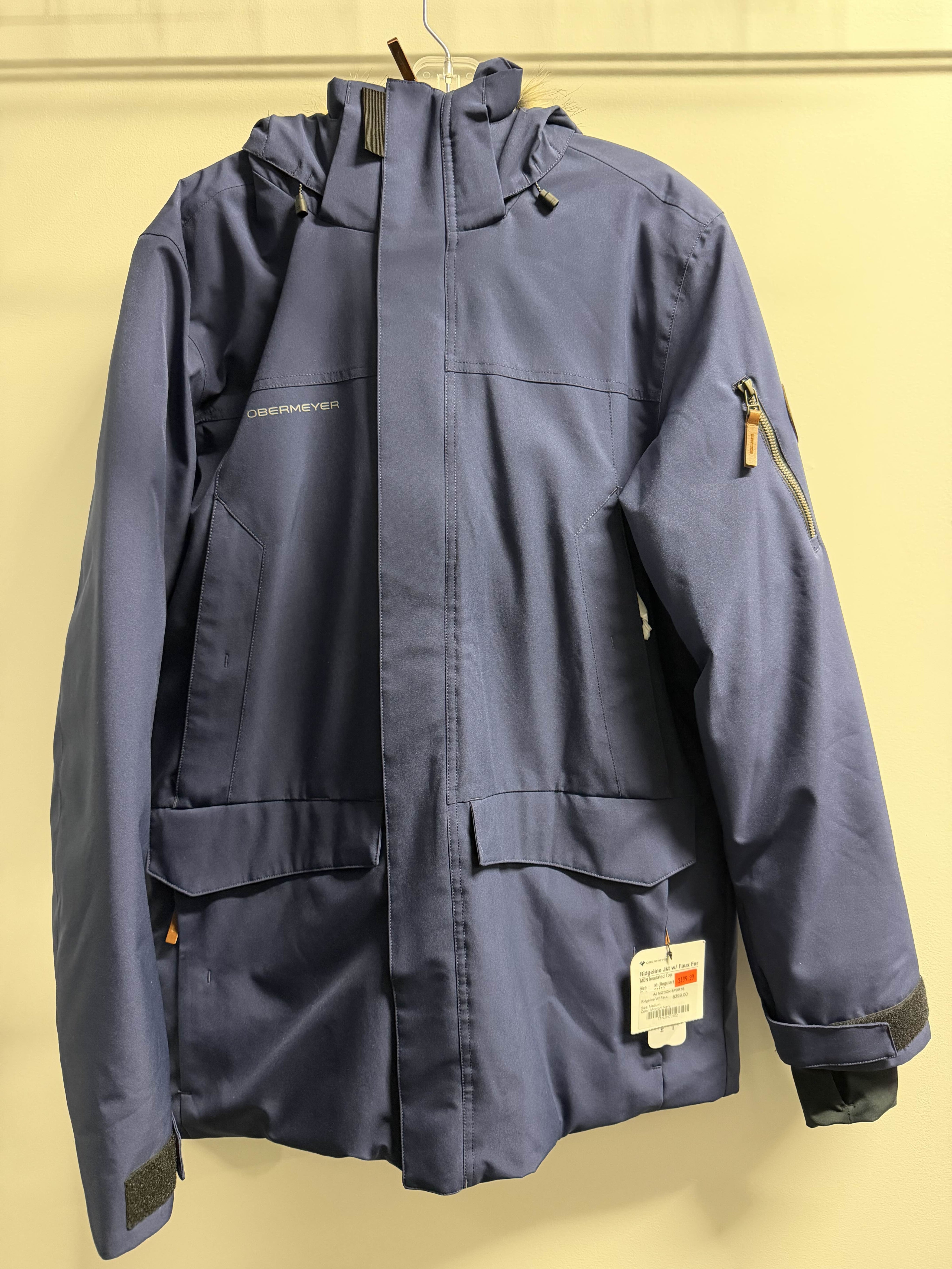 Obermeyer Men's Ridgeline Jacket w/ Faux Fur