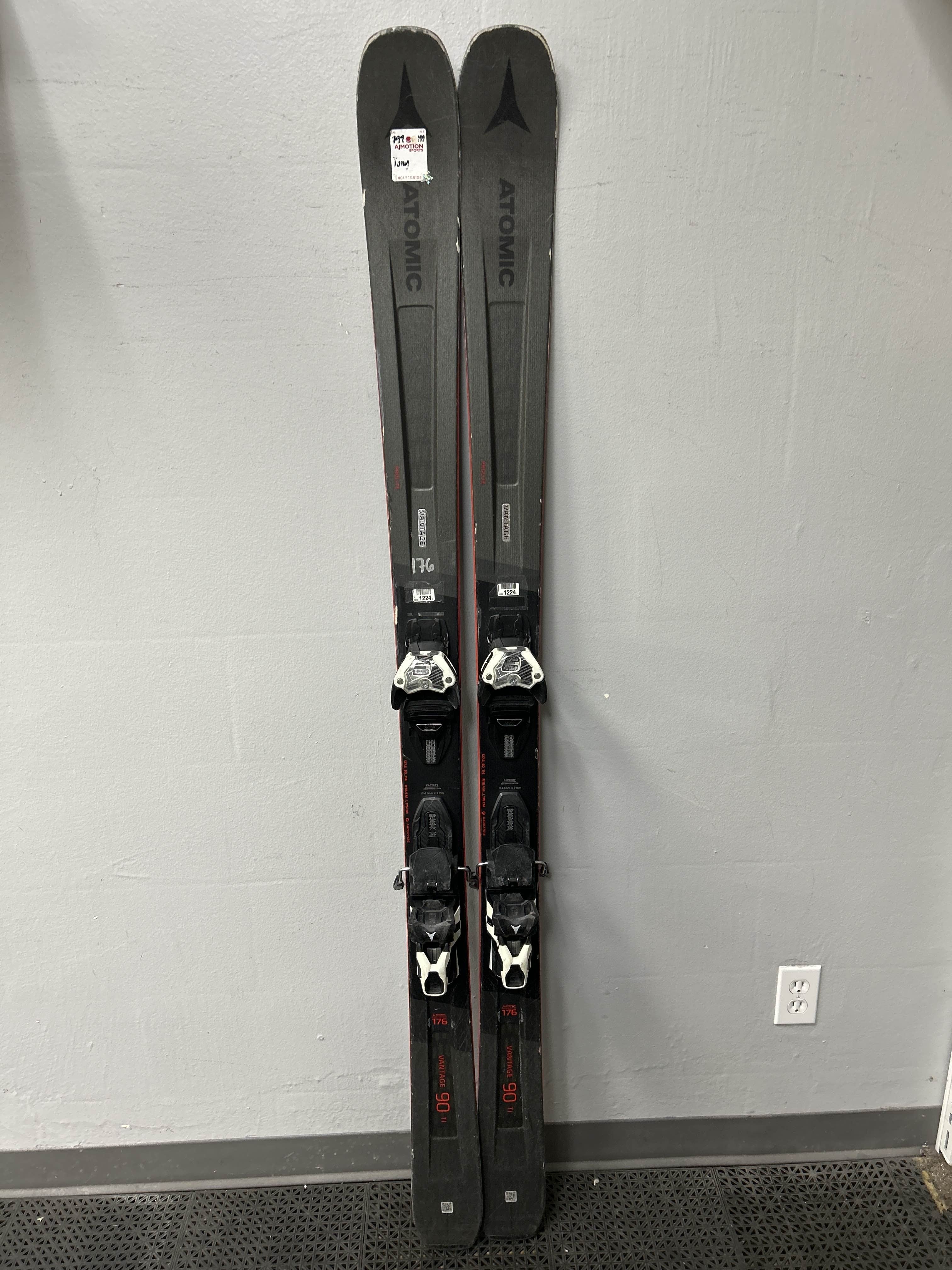 Used Atomic Vantage 90Ti 176cm Skis w/ Atomic Warden 13 Demo Binding