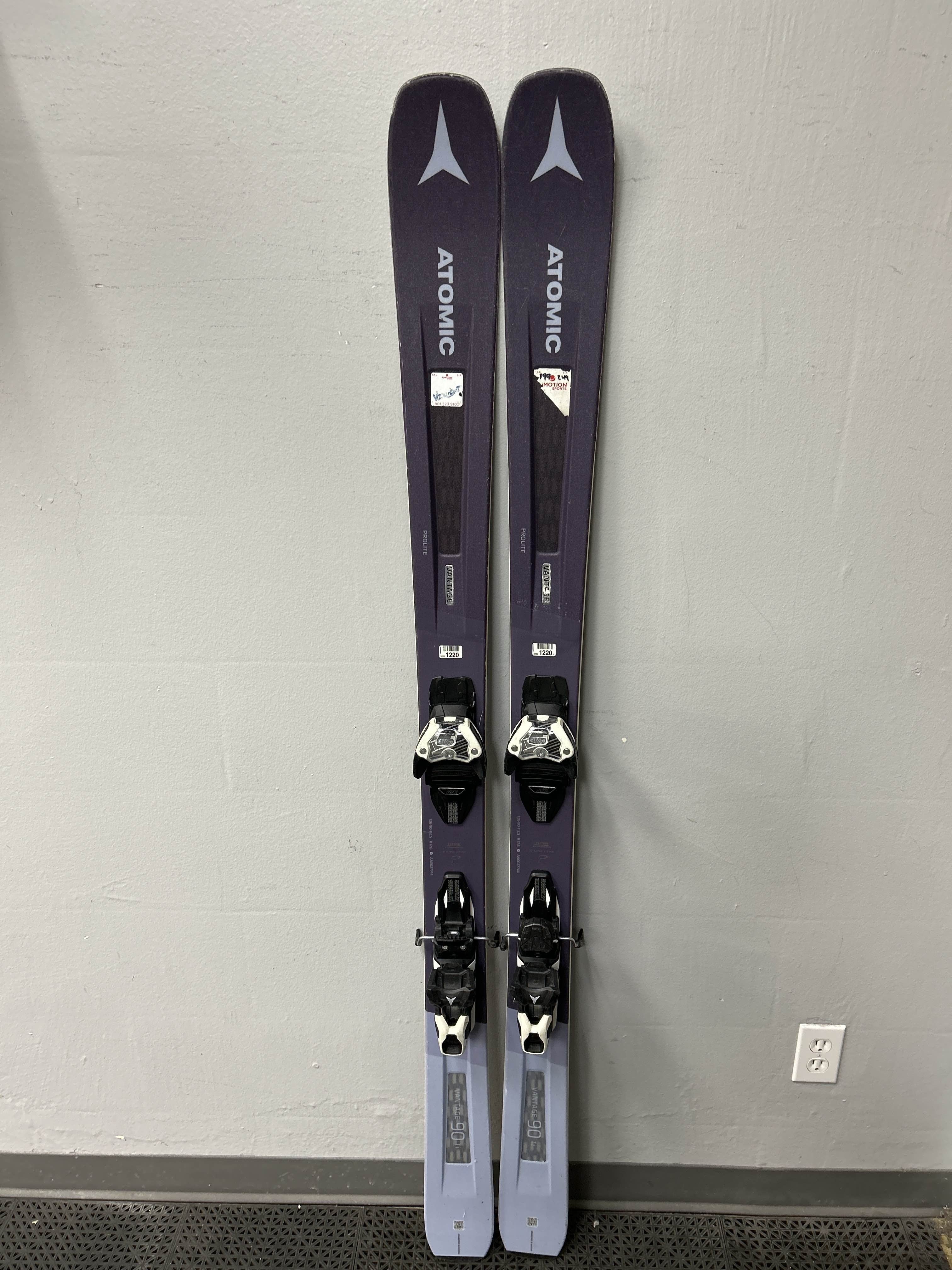 Used Atomic Vantage 90 Ti 169cm Skis w/ Atomic Warden 11 Demo Binding