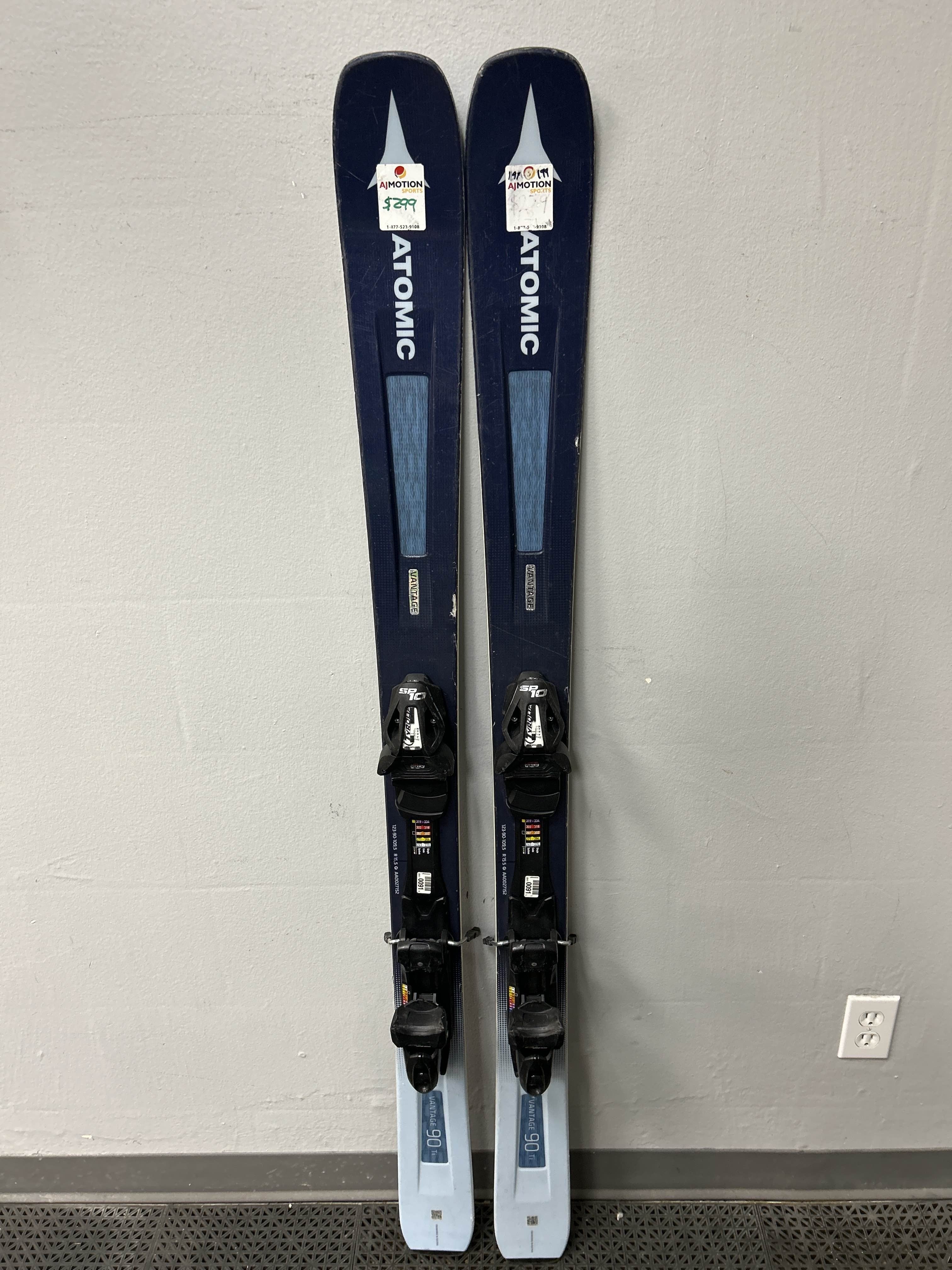 Used Atomic Vantage 90Ti 153cm Skis w/ Tyrolia SP10 Demo Binding