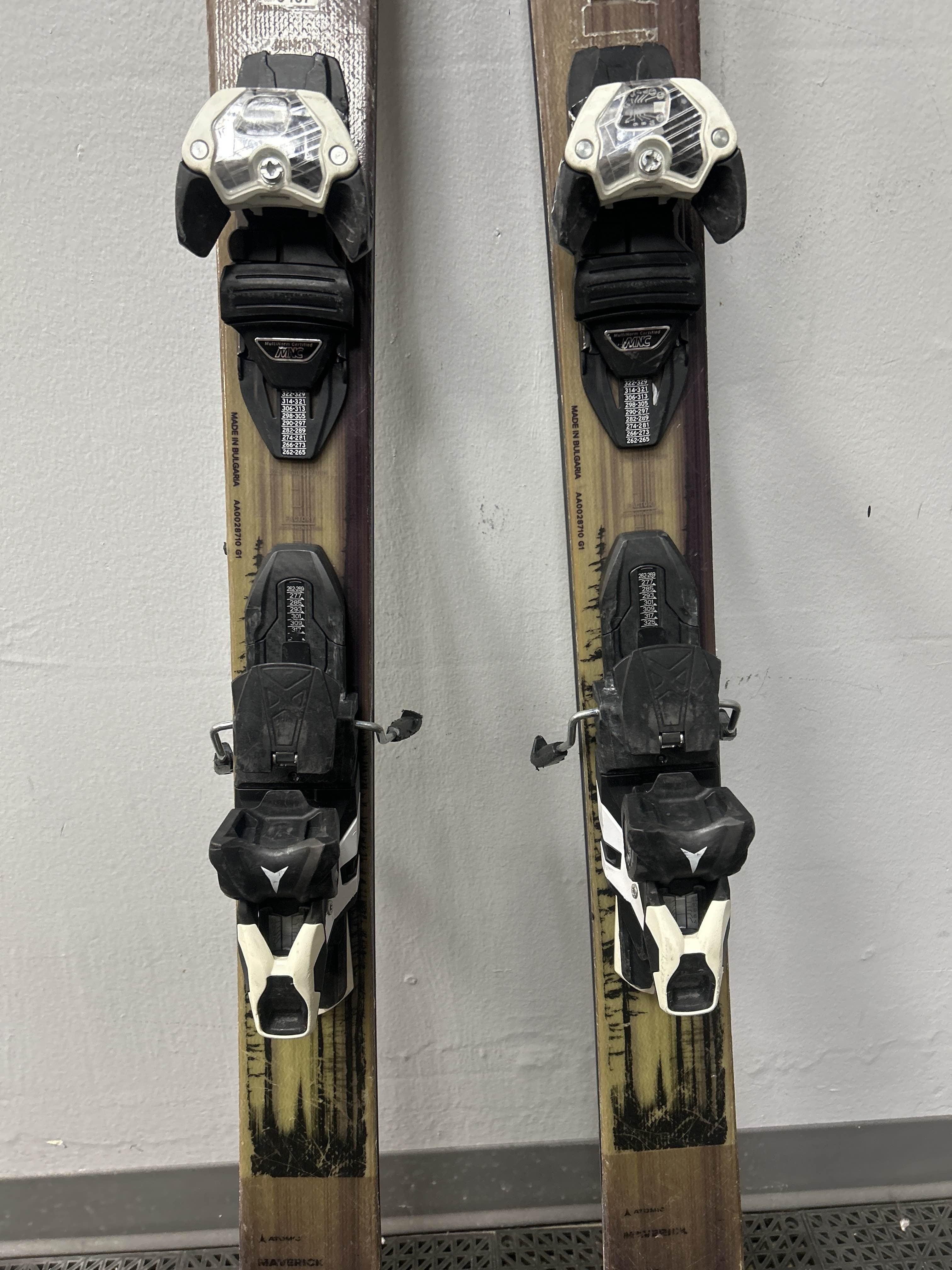 Used Atomic Maverick 88Ti 169cm Skis w/ Atomic Warden 13 Demo Binding