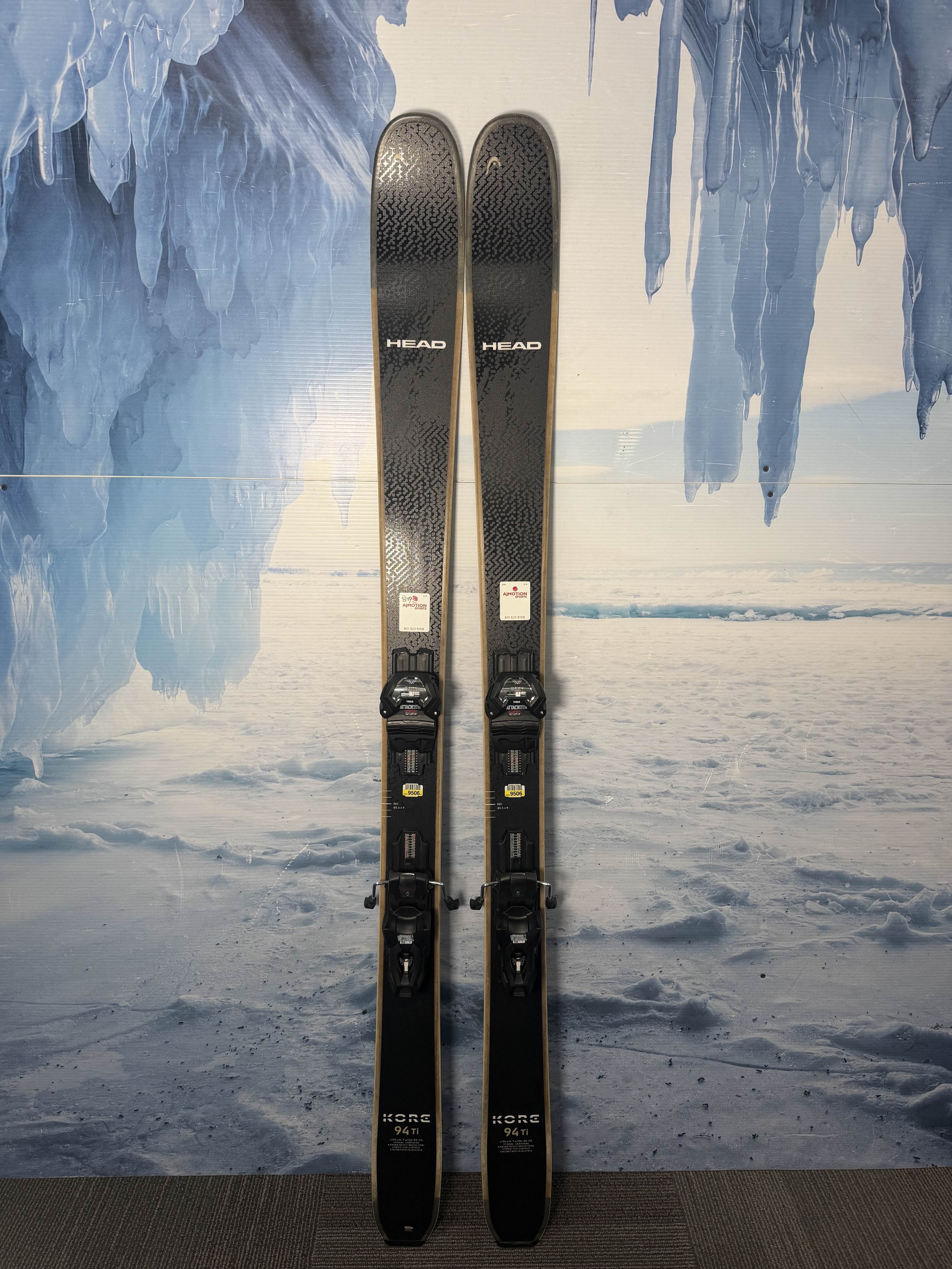 New Head Kore 94 Ti 170cm Skis w/ Tyrolia Attack LYT 11 Bindings