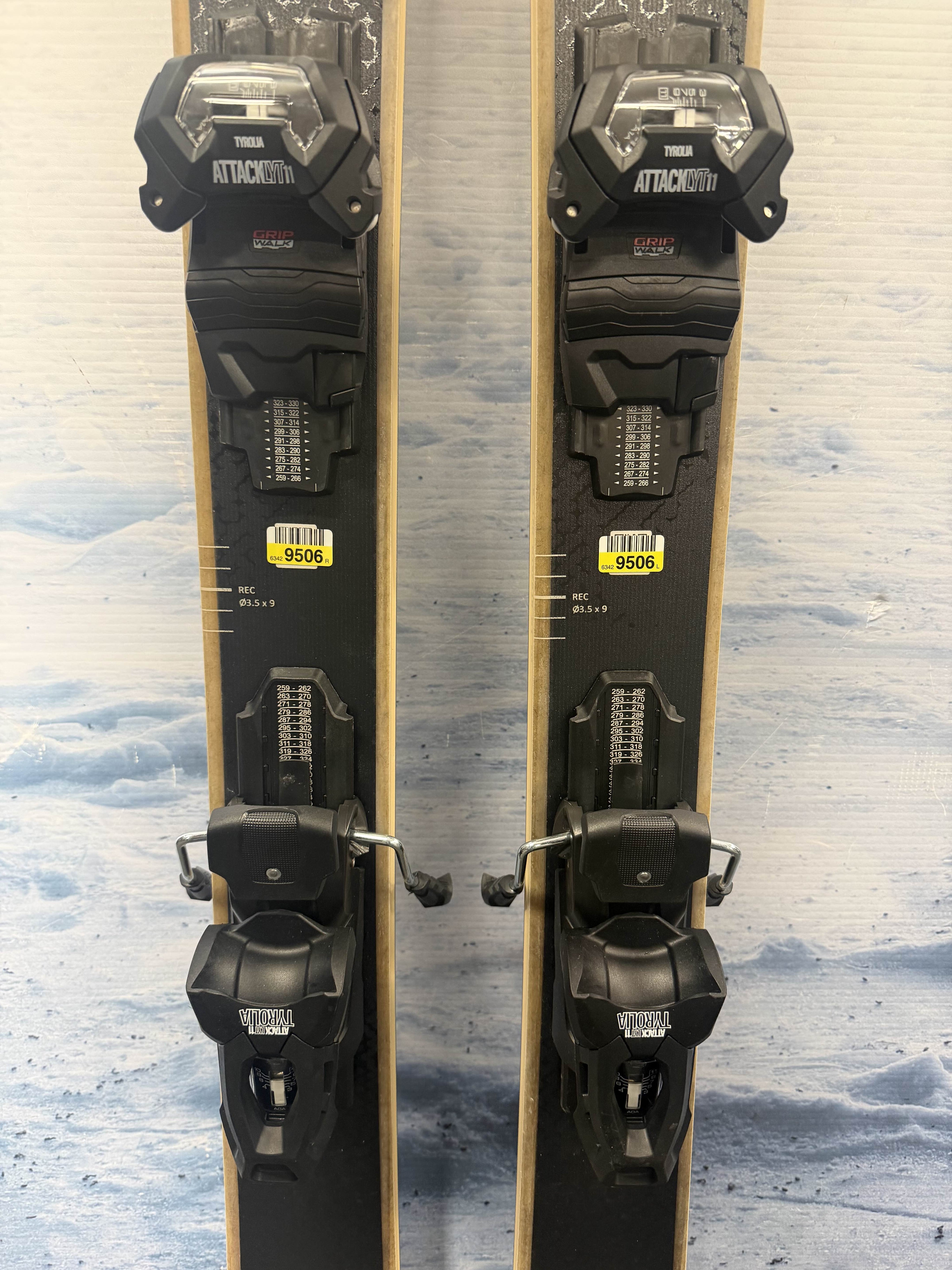 New Head Kore 94 Ti 170cm Skis w/ Tyrolia Attack LYT 11 Bindings