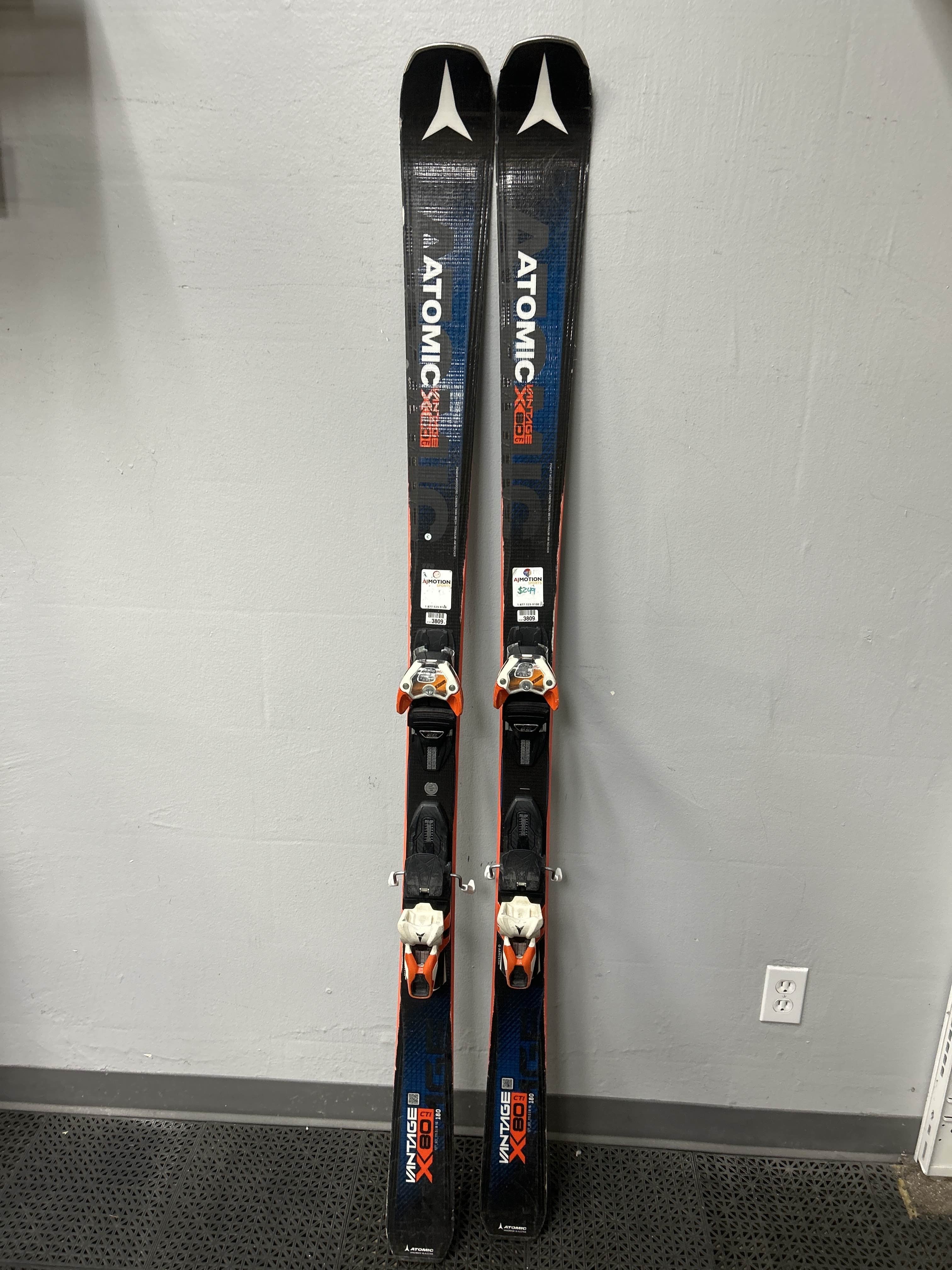 Used Atomic Vantage 80CTi 180cm Skis w/ Atomic Warden 12 Demo Binding