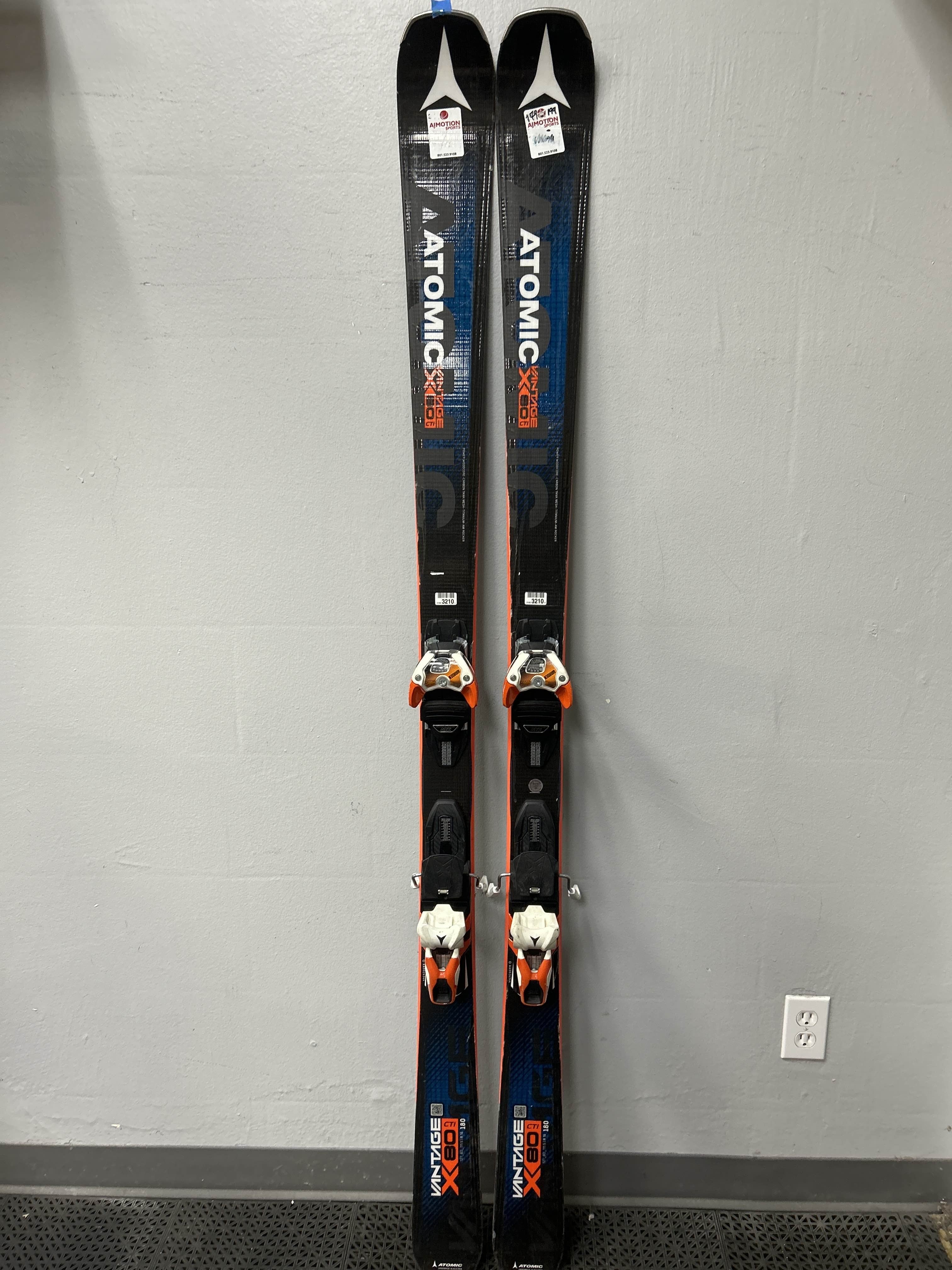 Used Atomic Vantage 80CTi 180cm Skis w/ Atomic Warden 12 Demo Binding